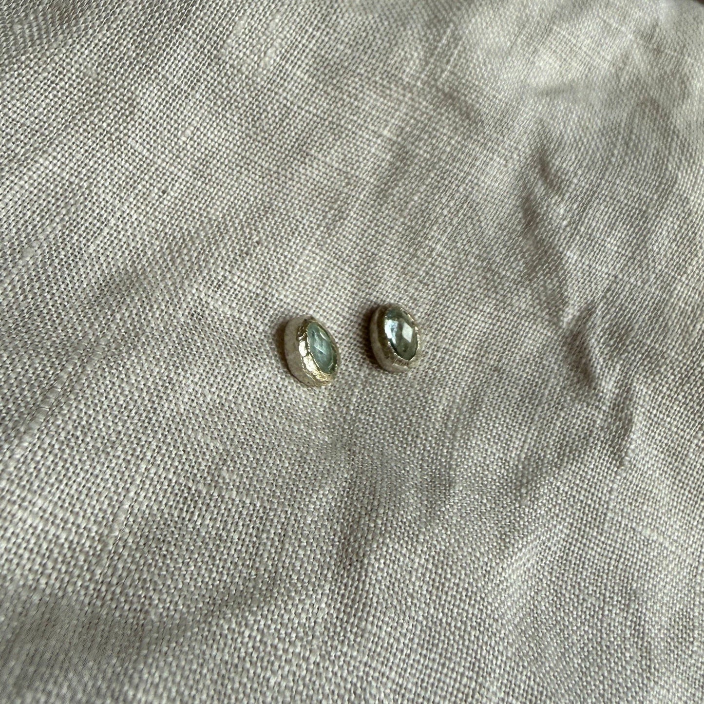 Skye Studs | Aquamarine & Silver