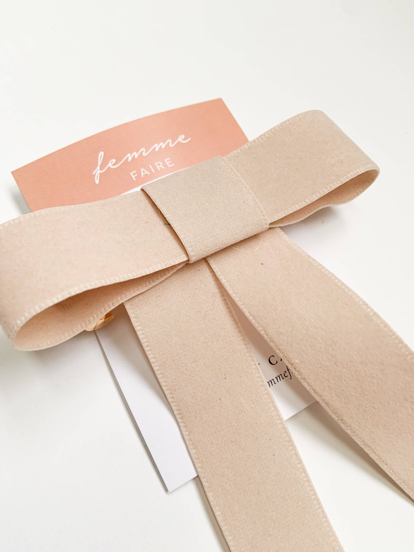 Vegan Suede Bow Barrette