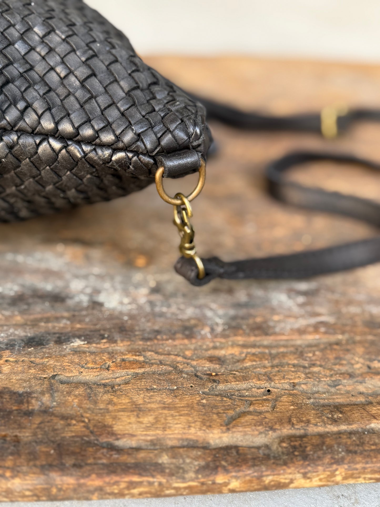 Italian Woven Leather Cluch II