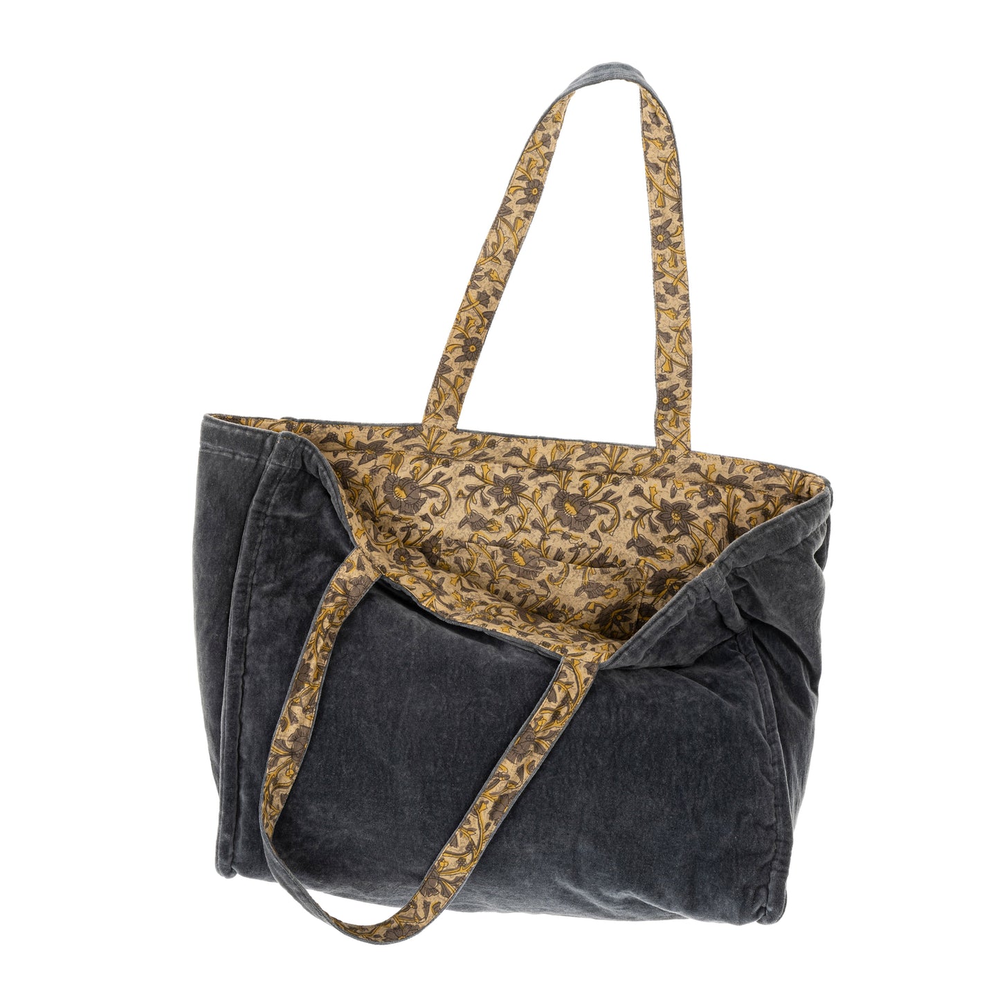 Bag - Block Print Velvet Reversible Tote