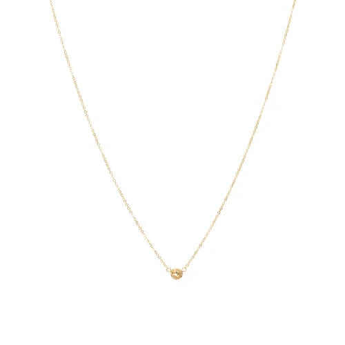 Gold Heart Puff Pendant-25p581g/18