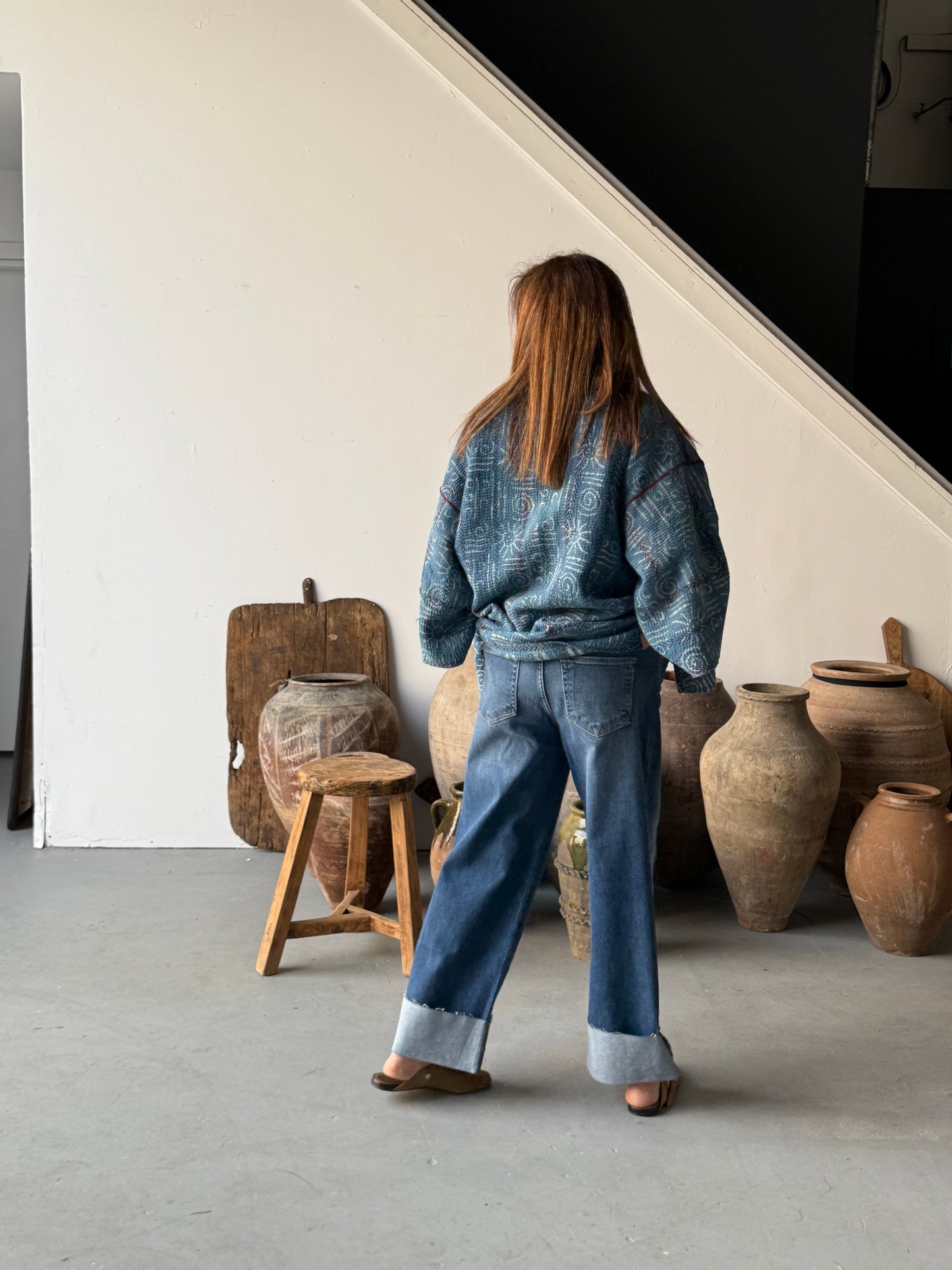 Indigo Kantha Jacket