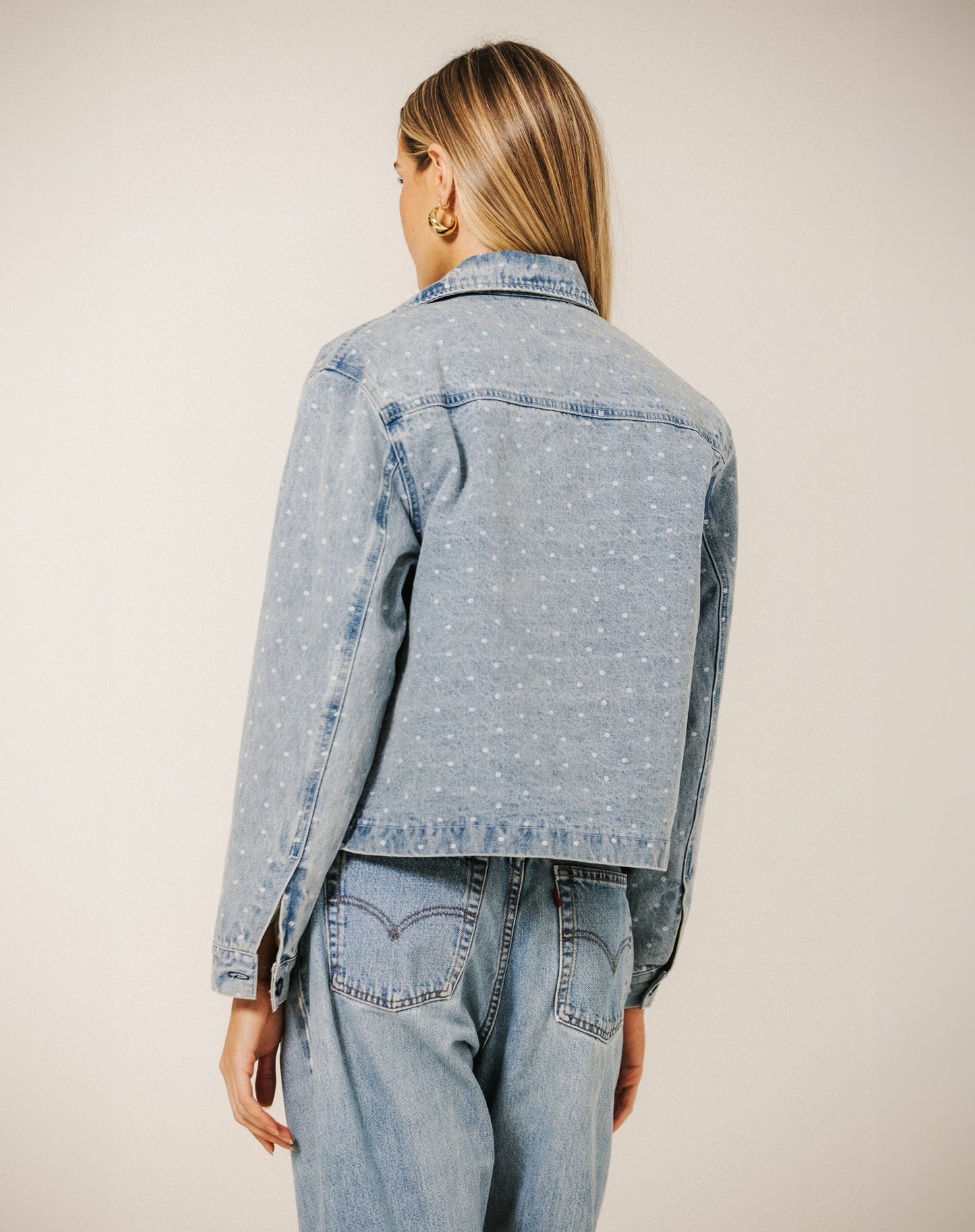 Micro Floral Denim Jacket