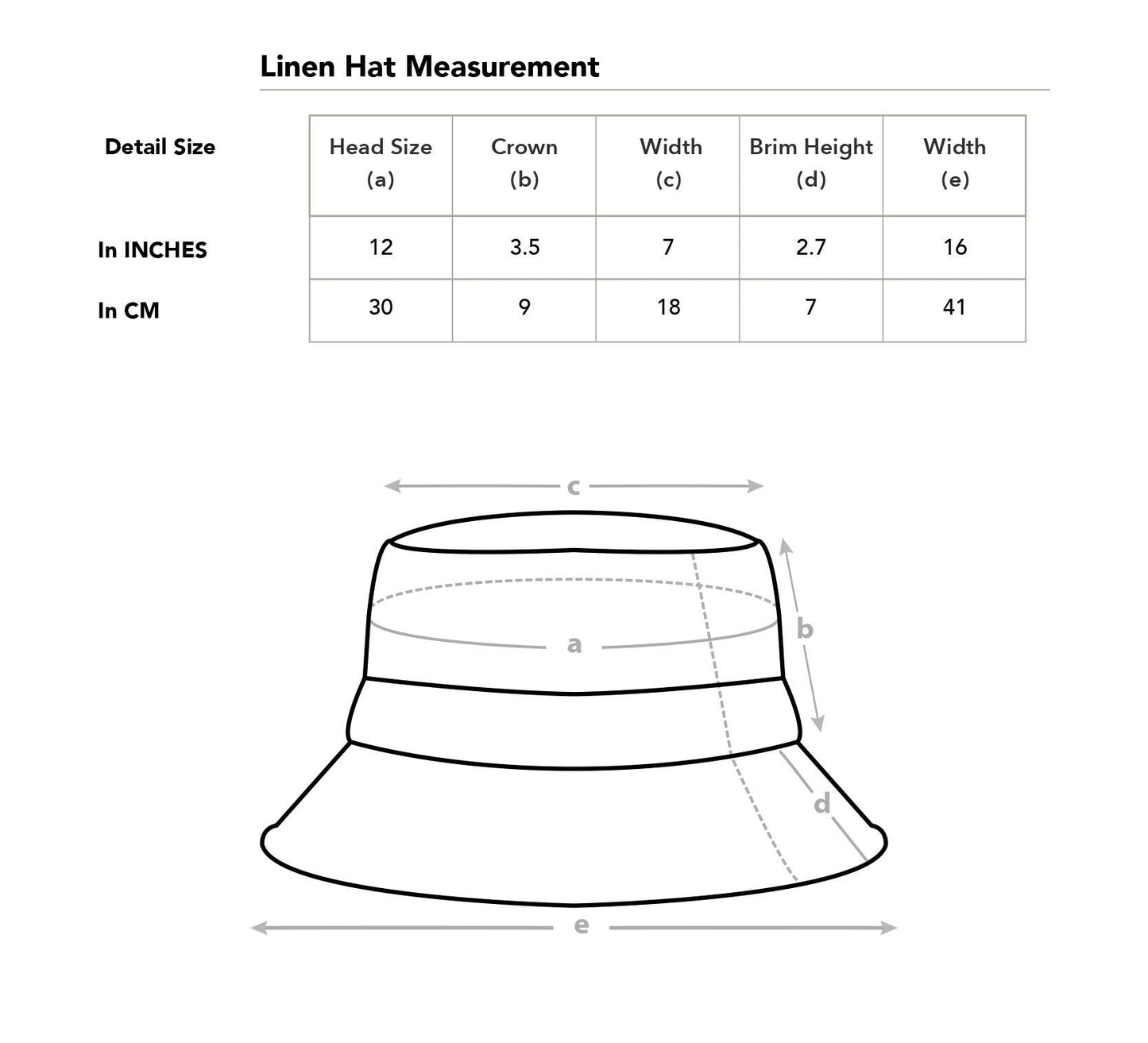 Solid Linen Hat – Lightweight Sun Protection