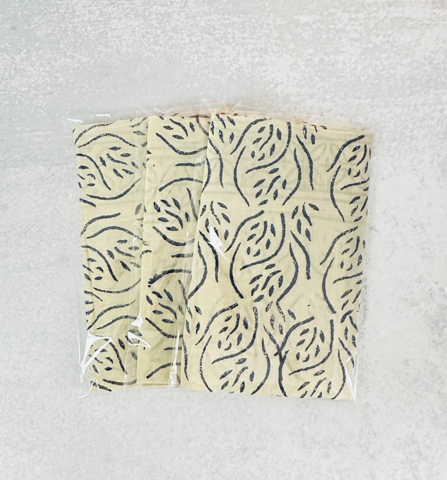 Block Printed Bandana  - Blue Floral