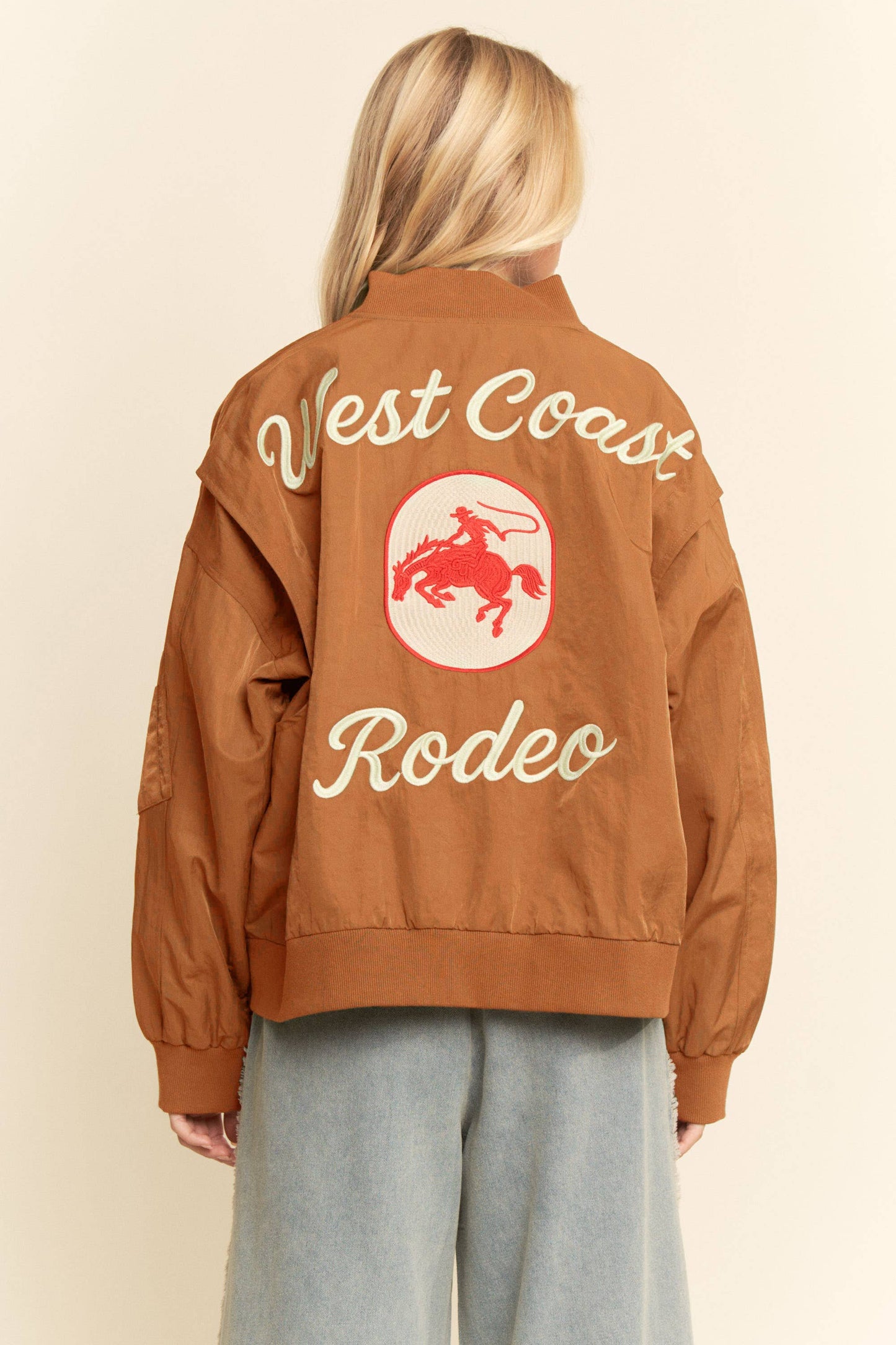 Embroidered Western Bomber Jacket