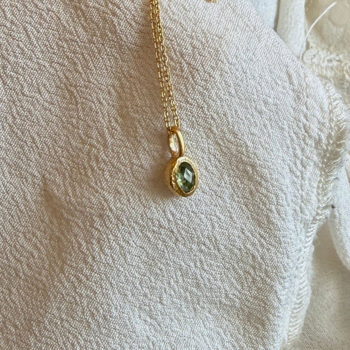 Skye Necklace | Green Tourmaline & Gold