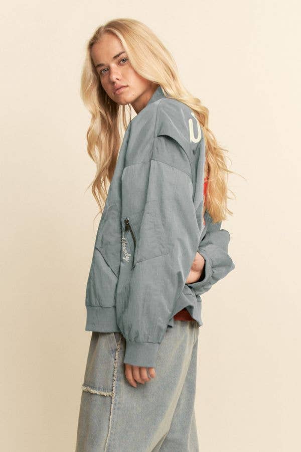 Embroidered Western Bomber Jacket
