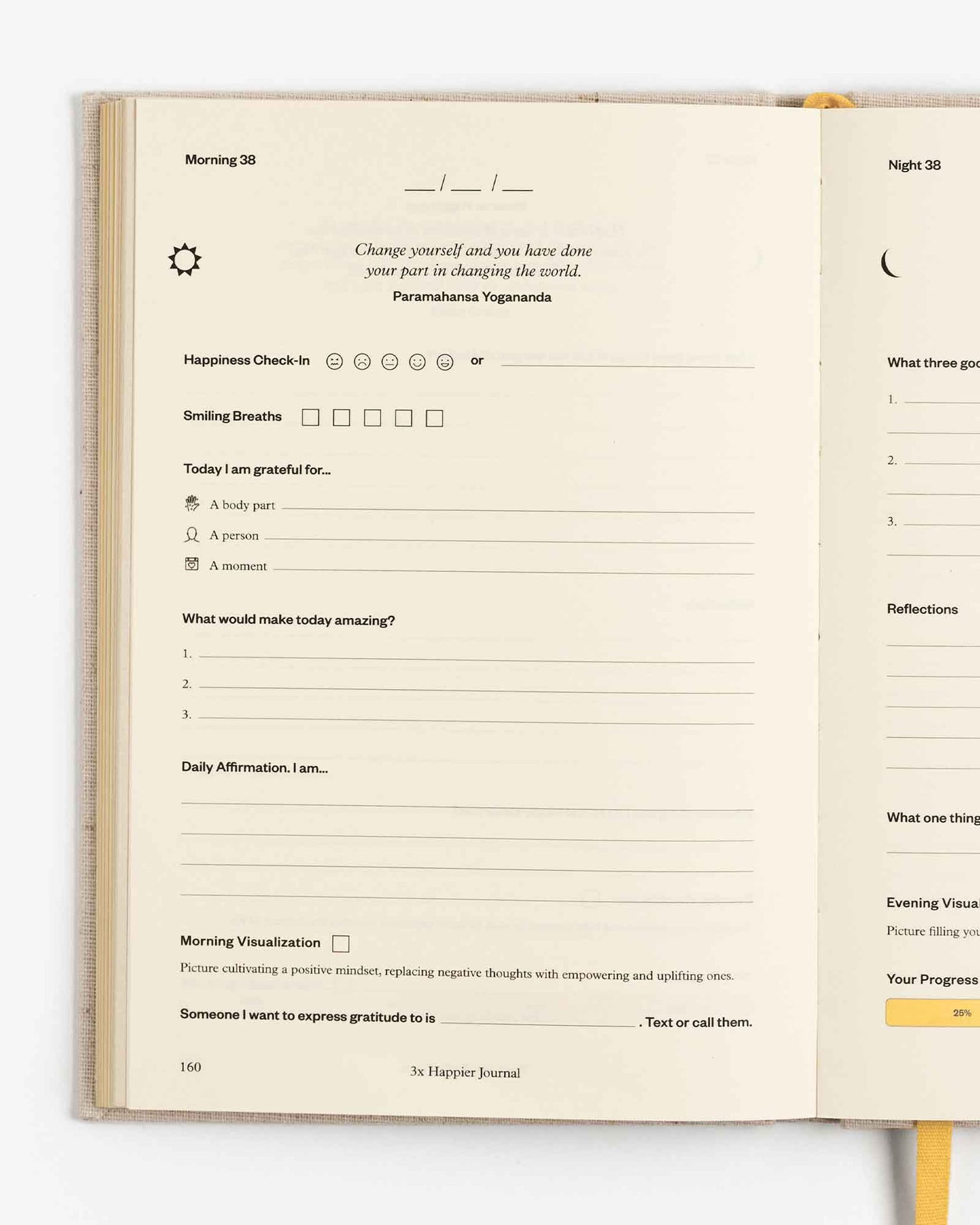 3x Happier Journal | Guided Mental Wellness Journal