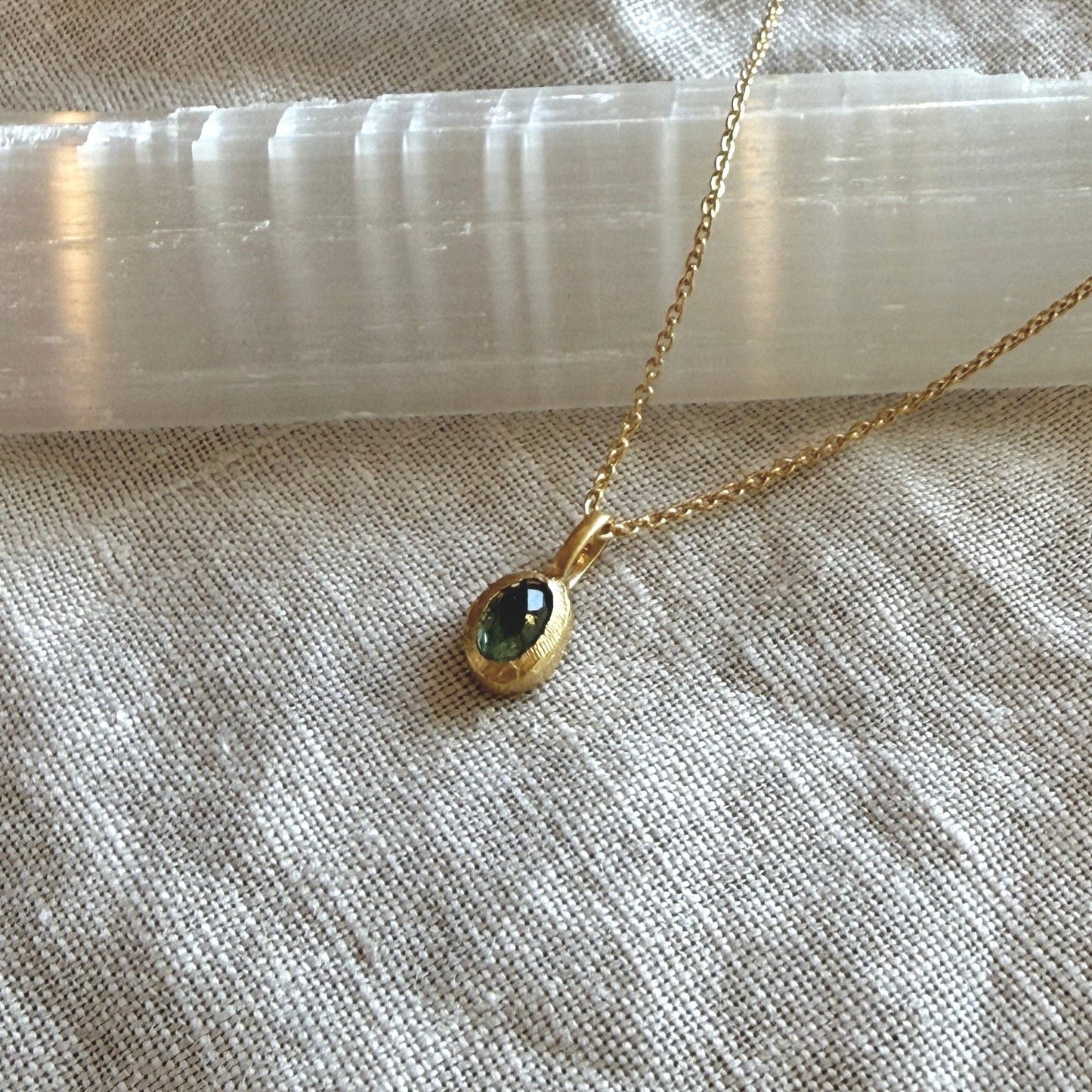 Skye Necklace | Green Tourmaline & Gold