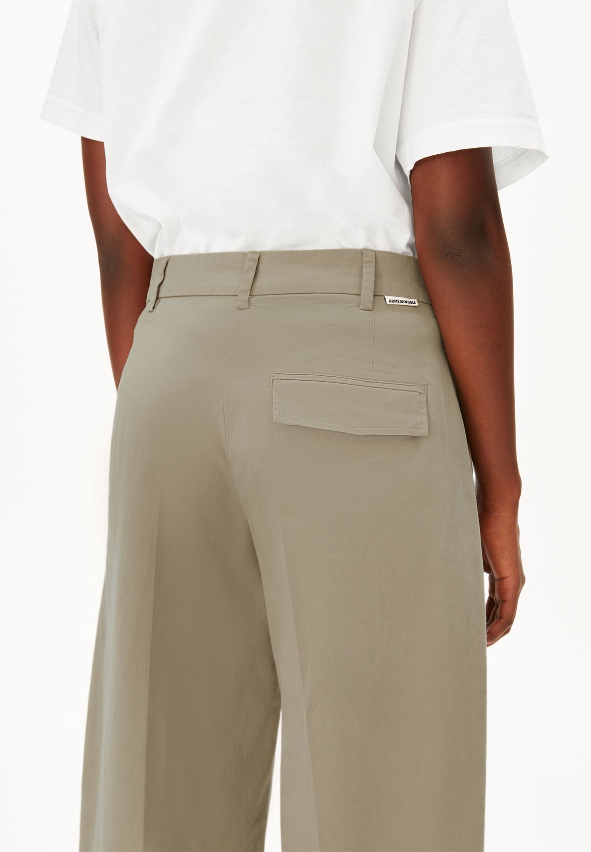 Barrel Leg Twill Pants