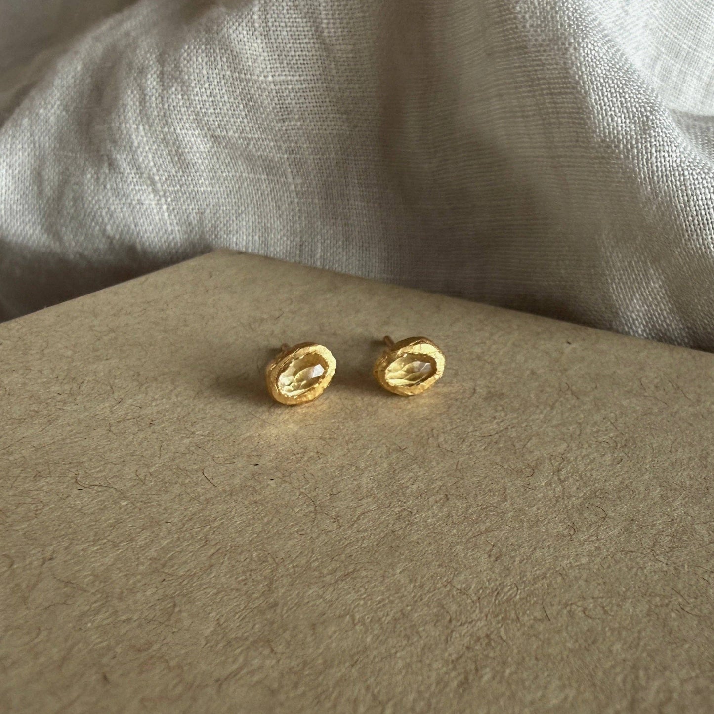 Skye Studs | Citrine & Gold