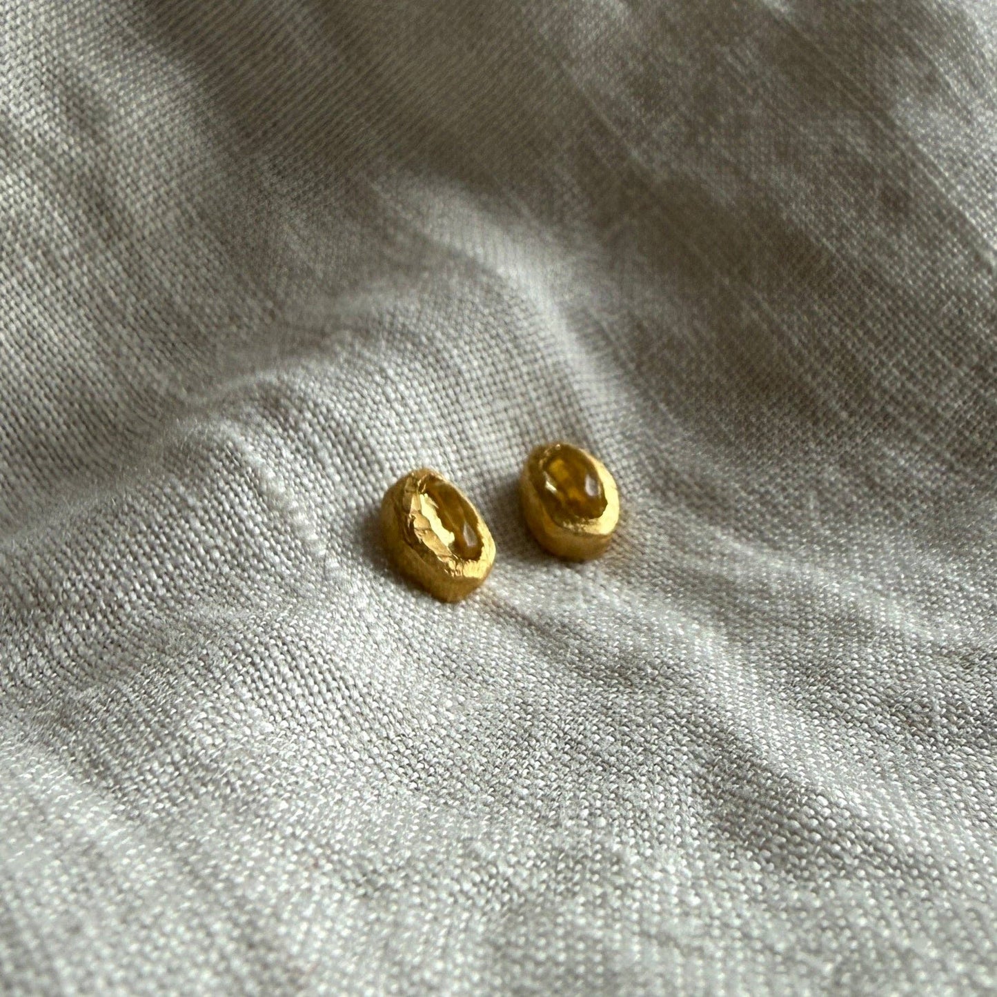 Skye Studs | Citrine & Gold