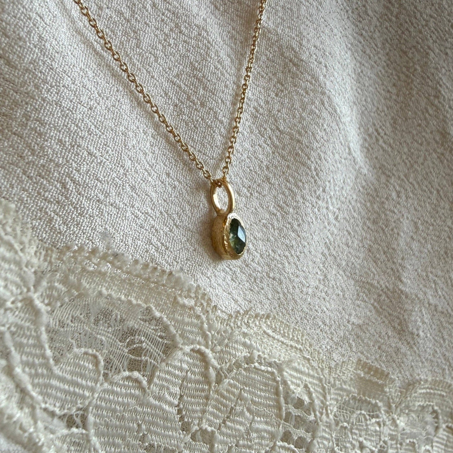 Skye Necklace | Green Tourmaline & Gold