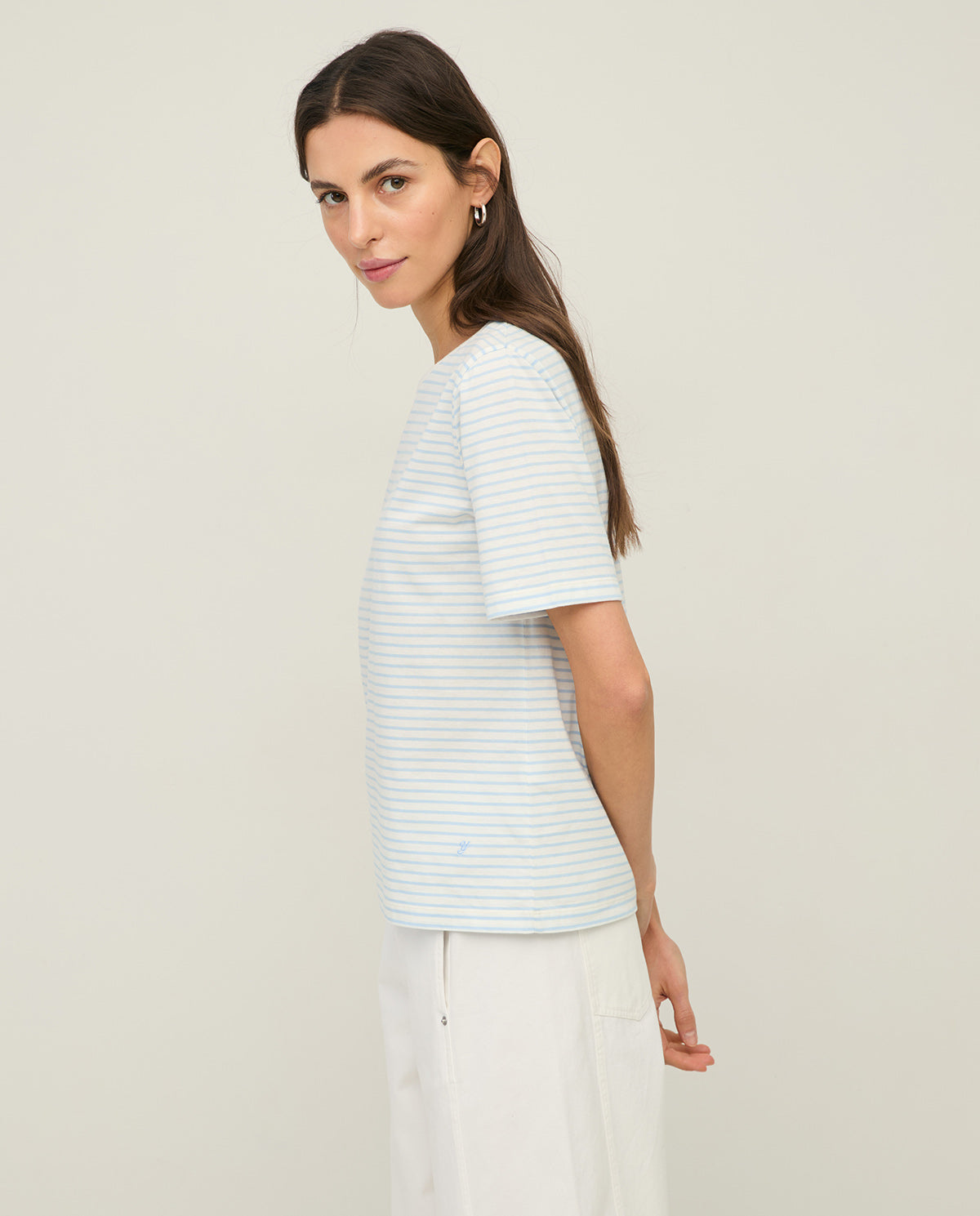44005 - Striped Basic T-shirt R/Neck