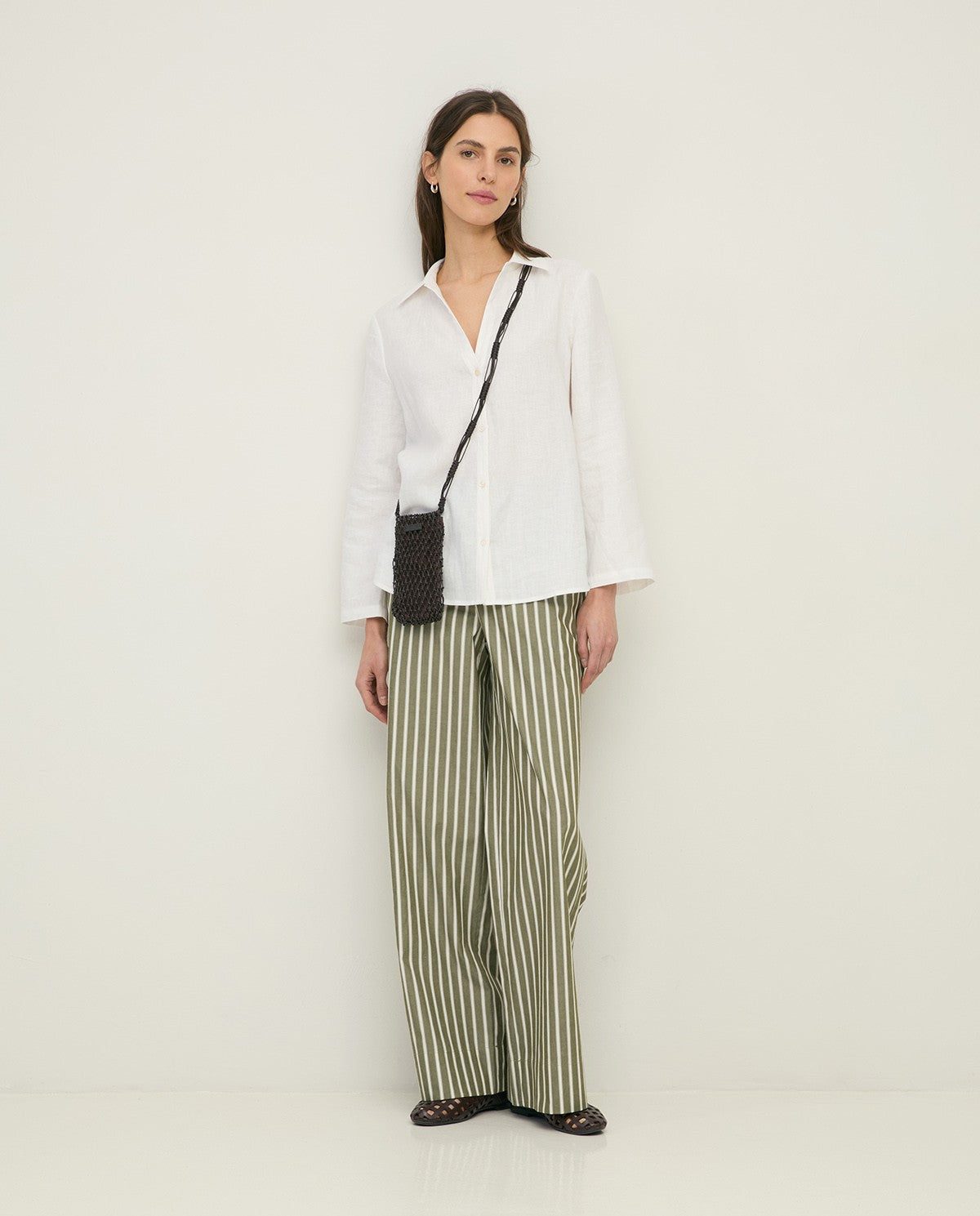 44833 - Wide Leg Poplin Trousers
