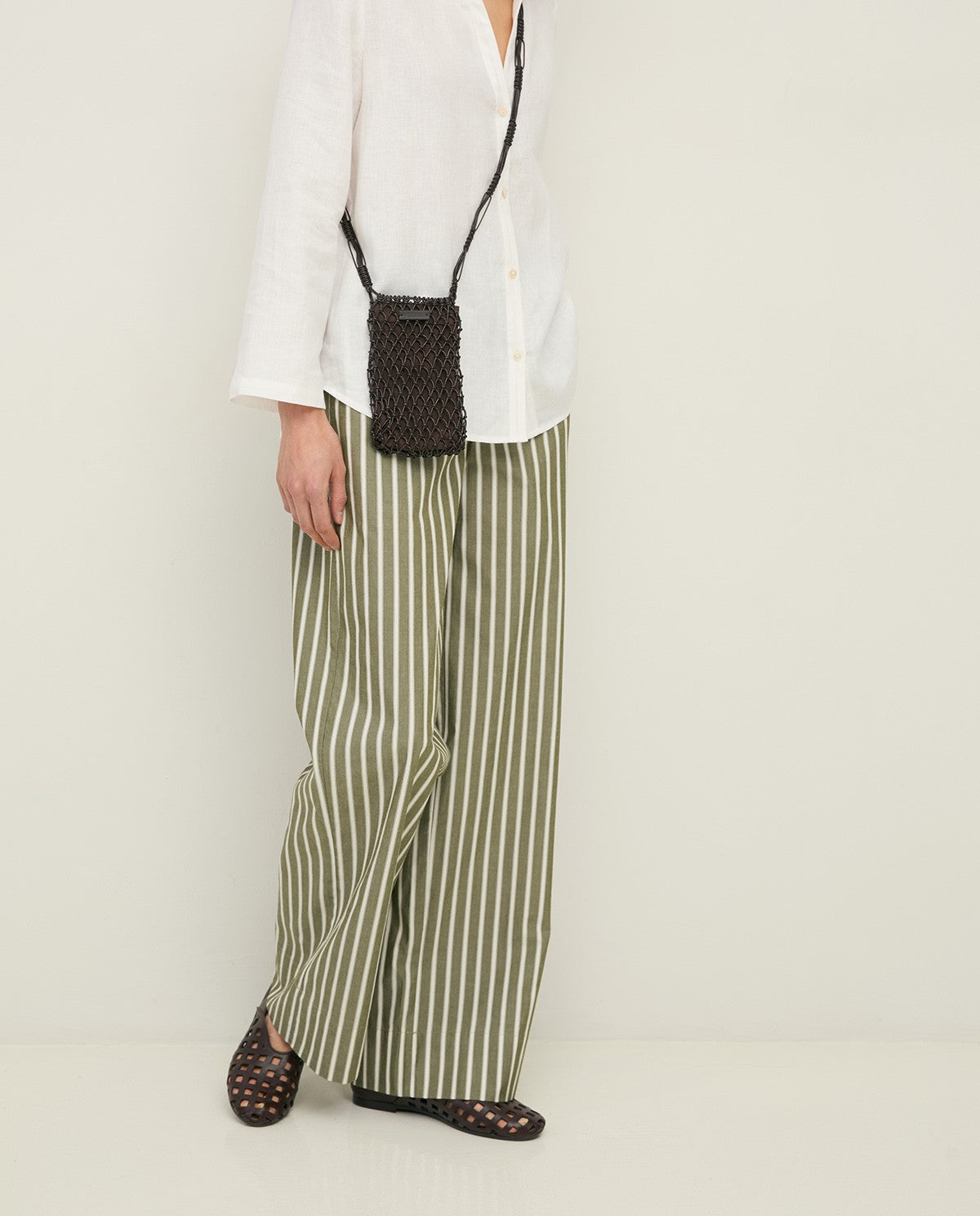 44833 - Wide Leg Poplin Trousers