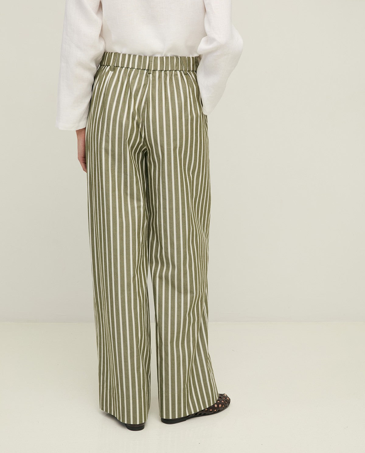 44833 - Wide Leg Poplin Trousers