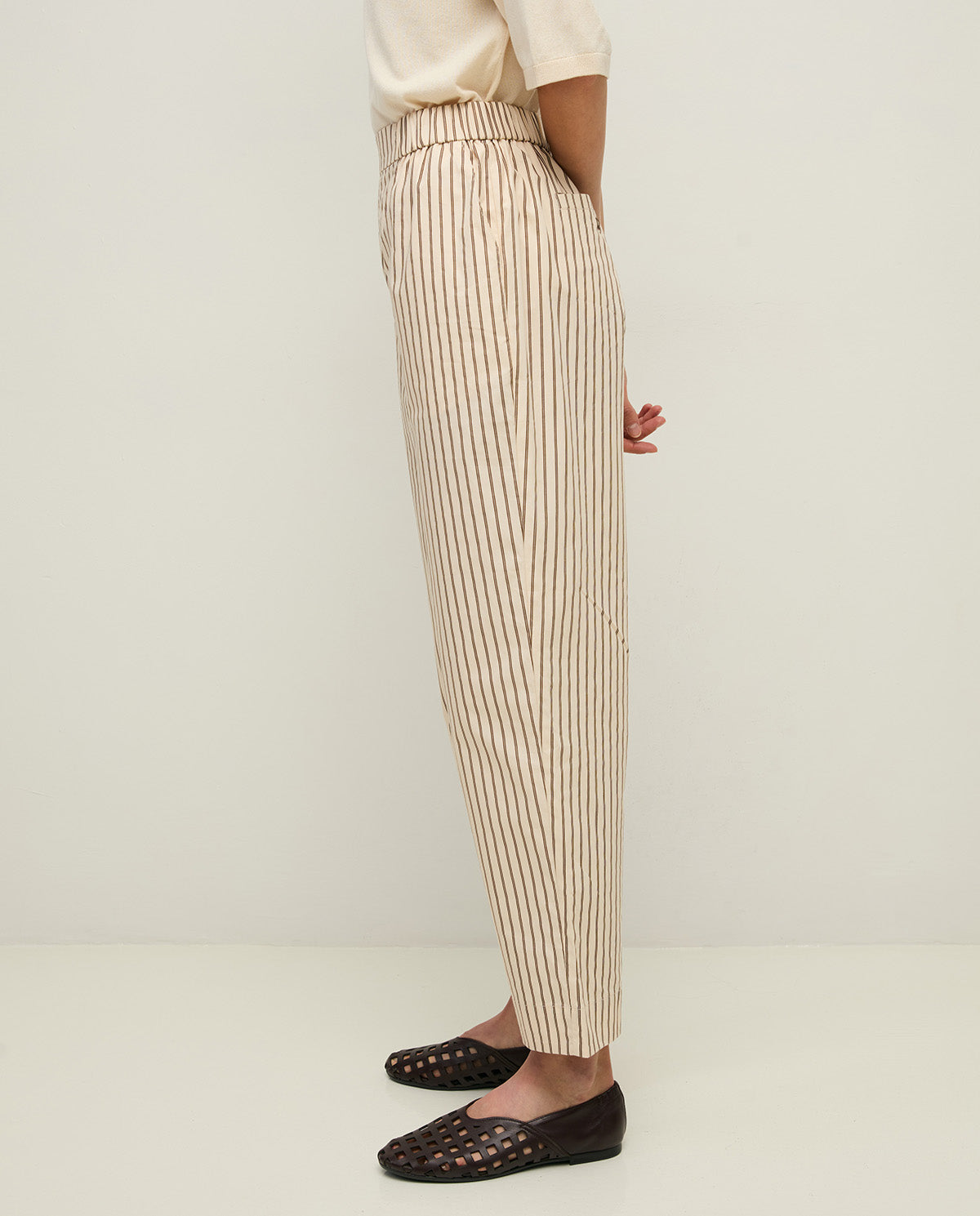 44834 - Straight Poplin Trousers