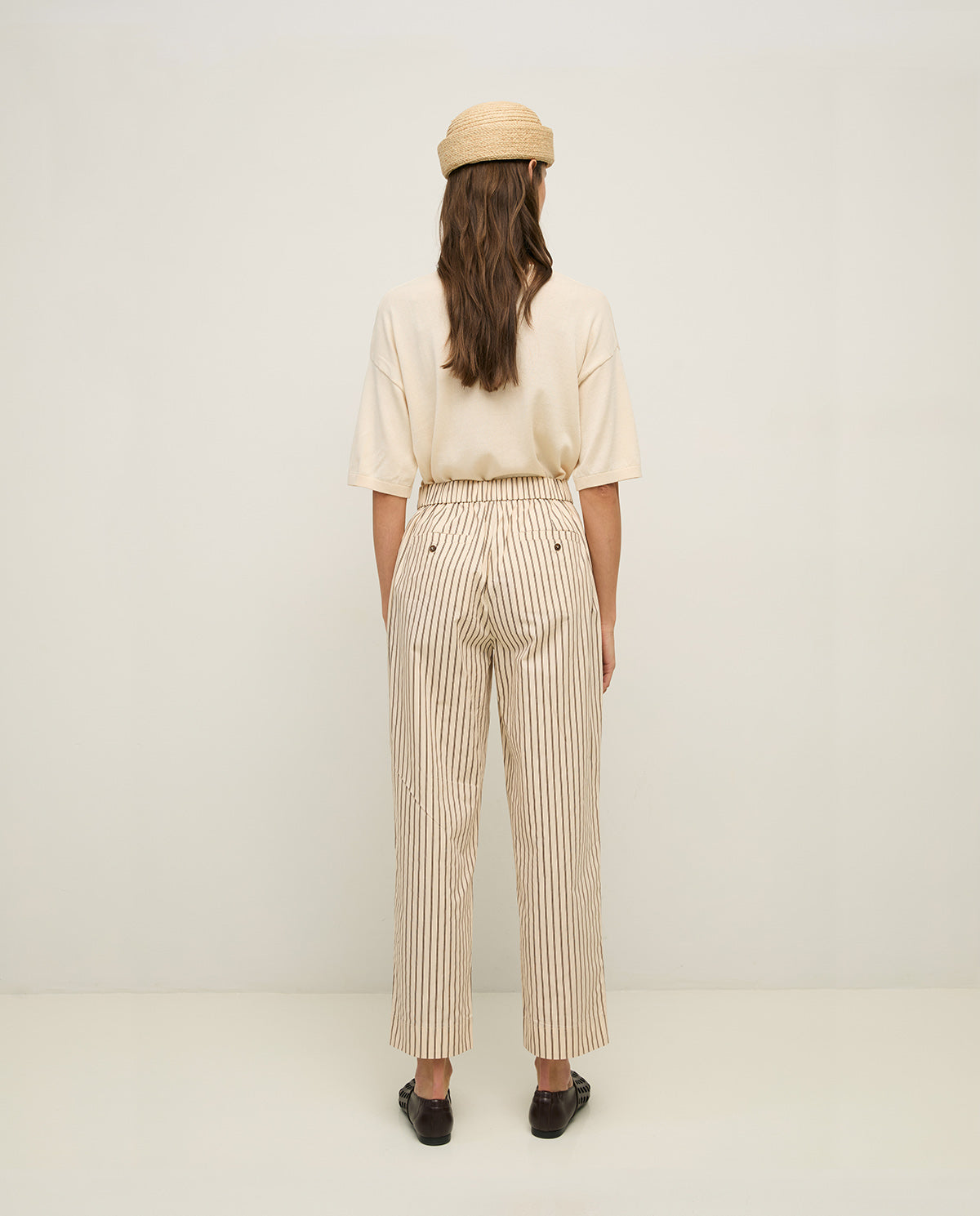 44834 - Straight Poplin Trousers