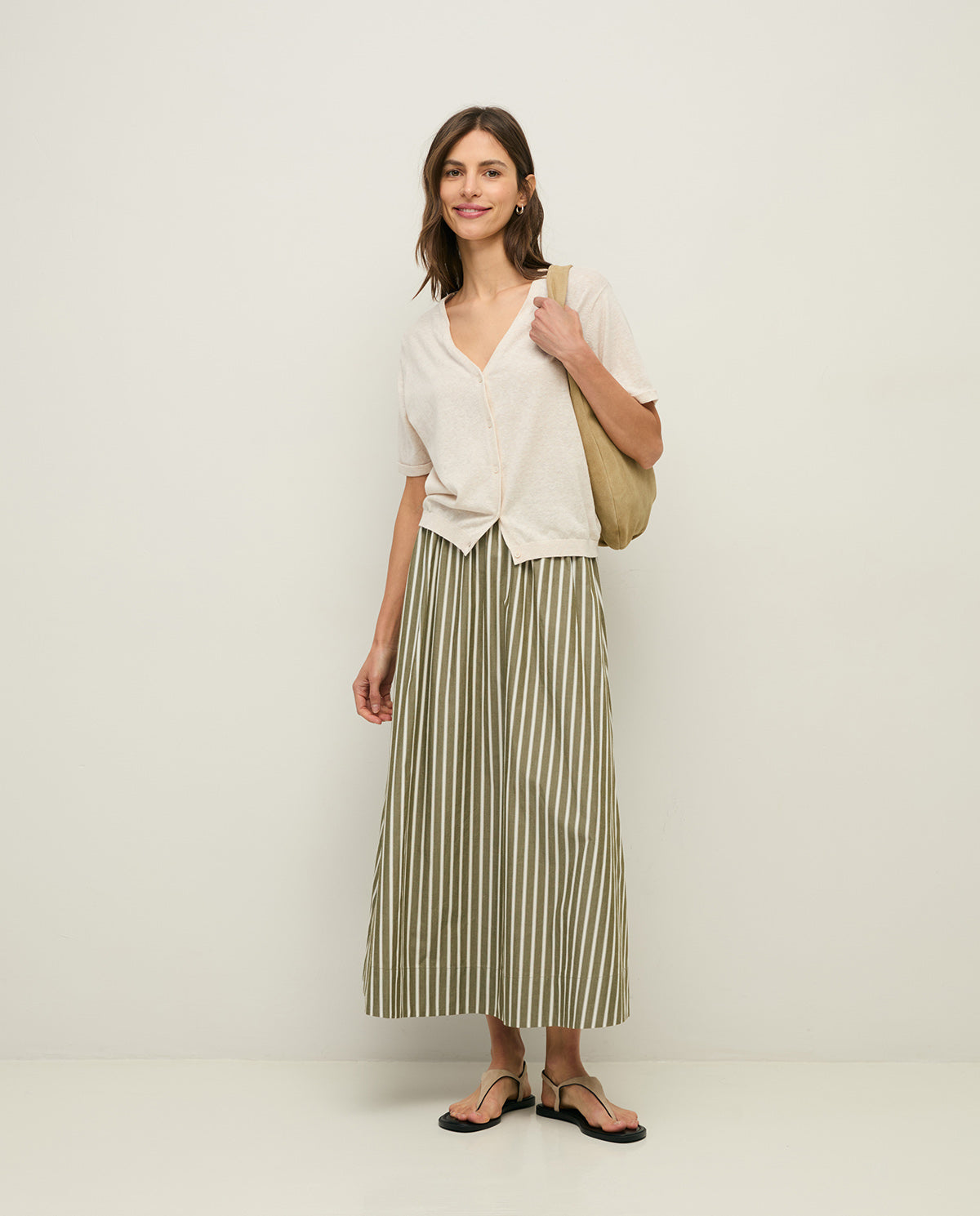 44837 - Midi Poplin Skirt