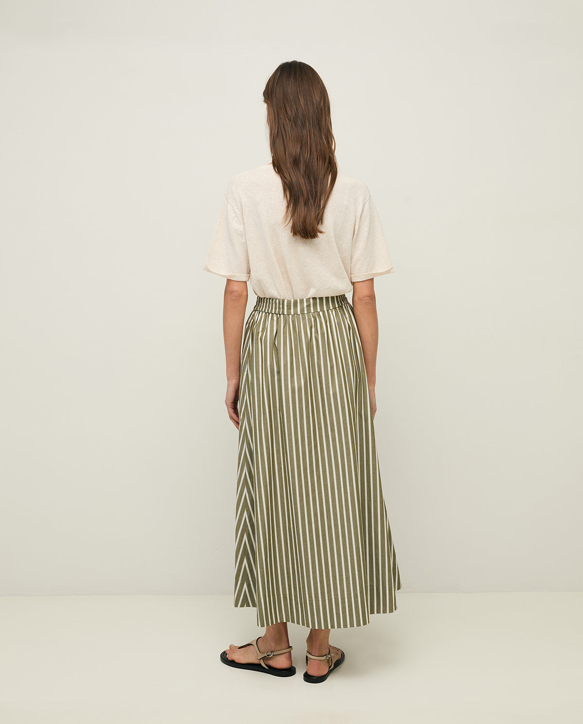 44837 - Midi Poplin Skirt
