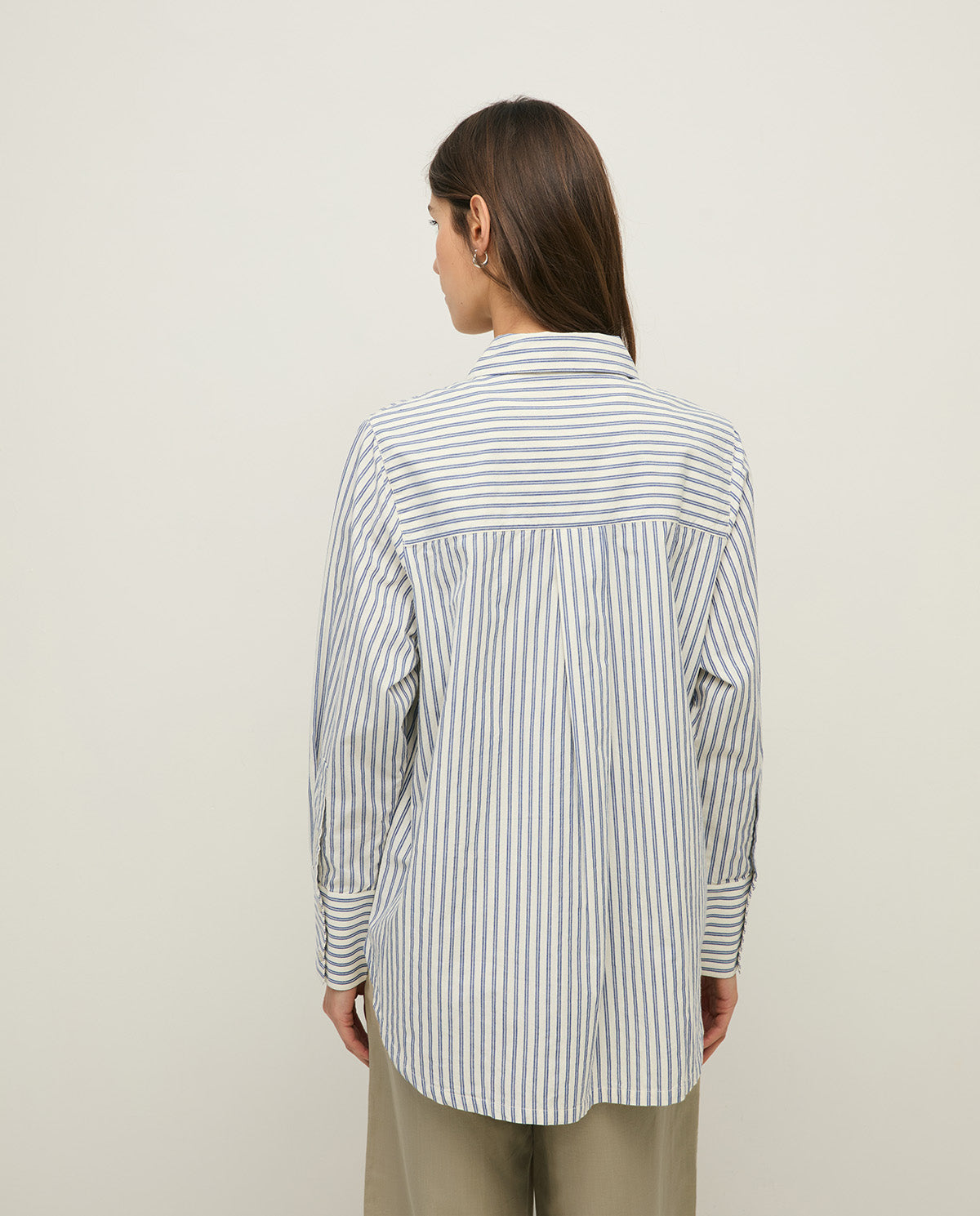 44886 - Oversized Shirt Collar Shirt