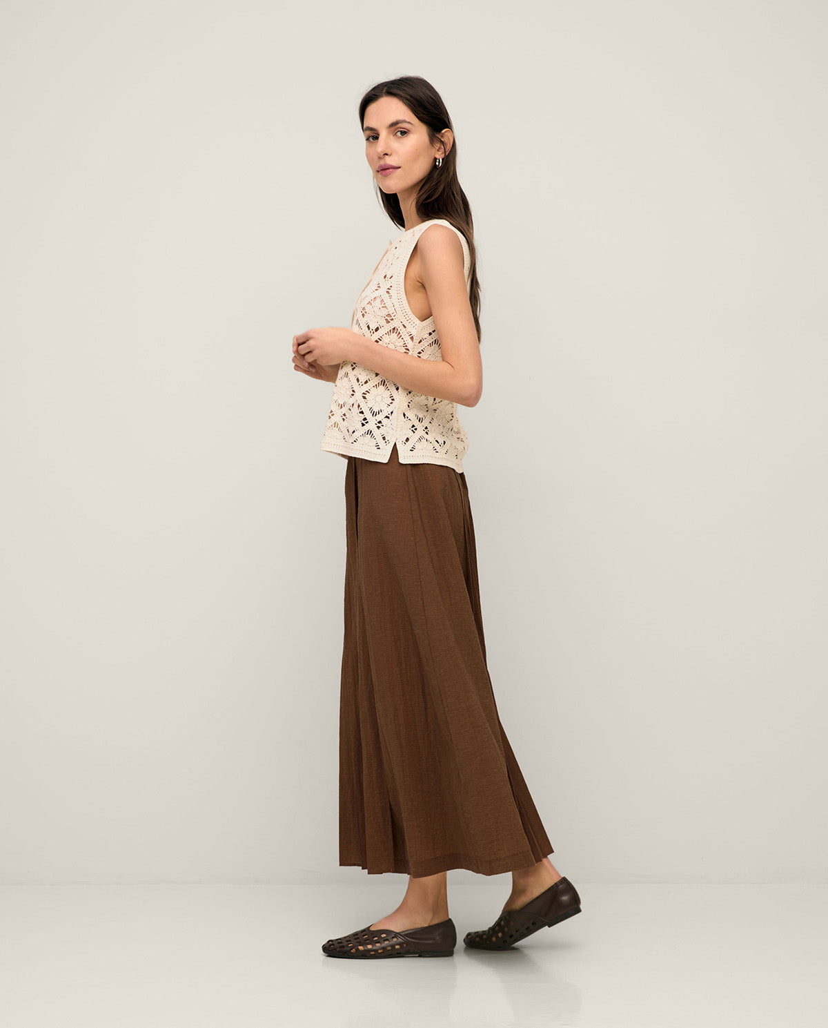 44889 - Double Layer Midi Skirt