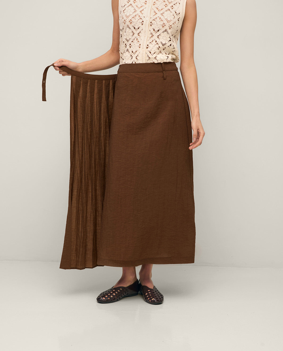 44889 - Double Layer Midi Skirt