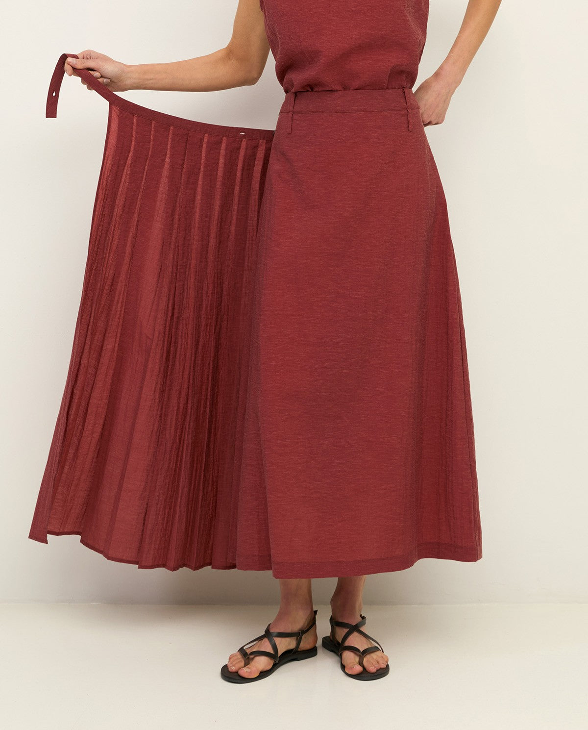 44889 - Double Layer Midi Skirt