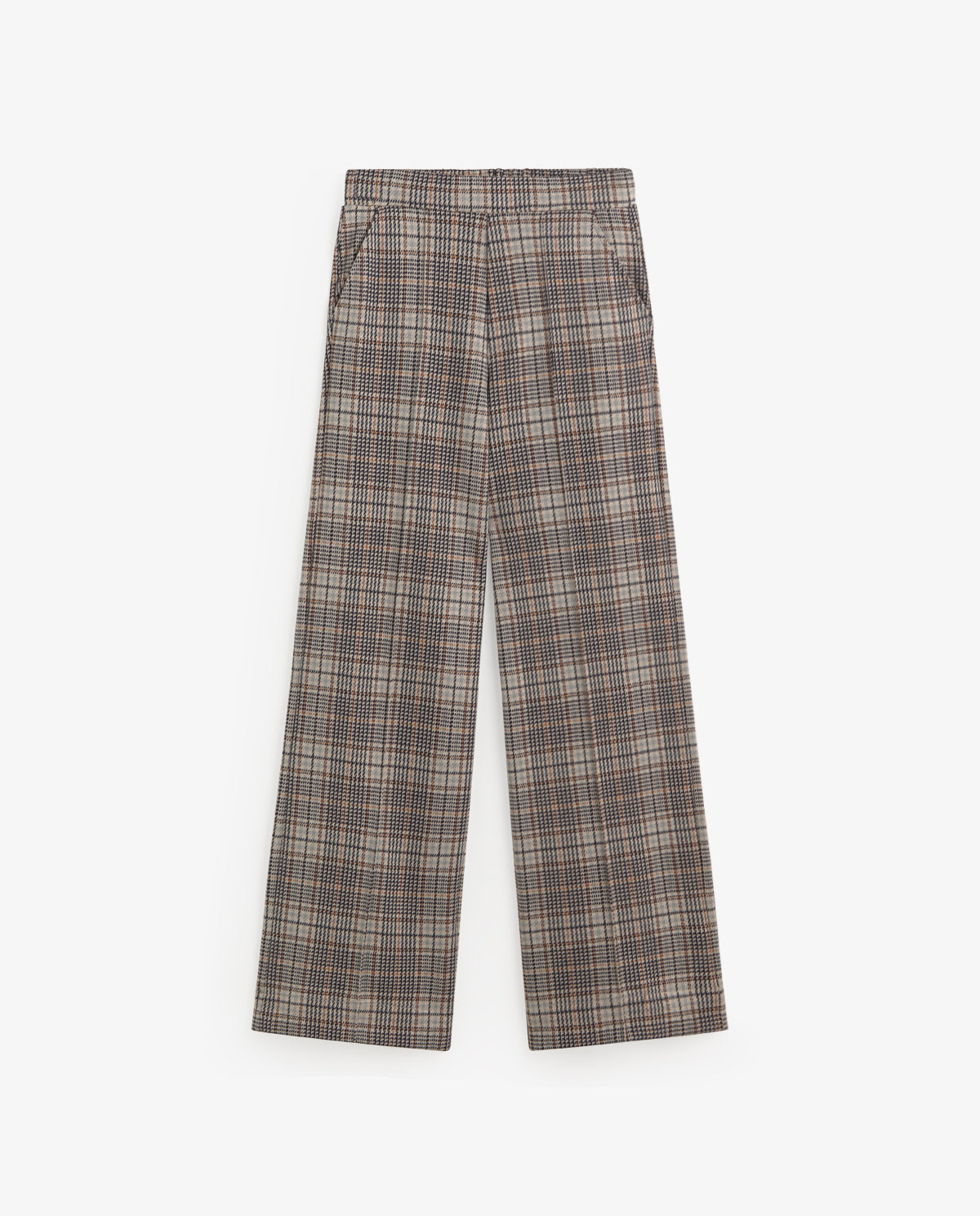 45422-Wide Leg Check Trousers