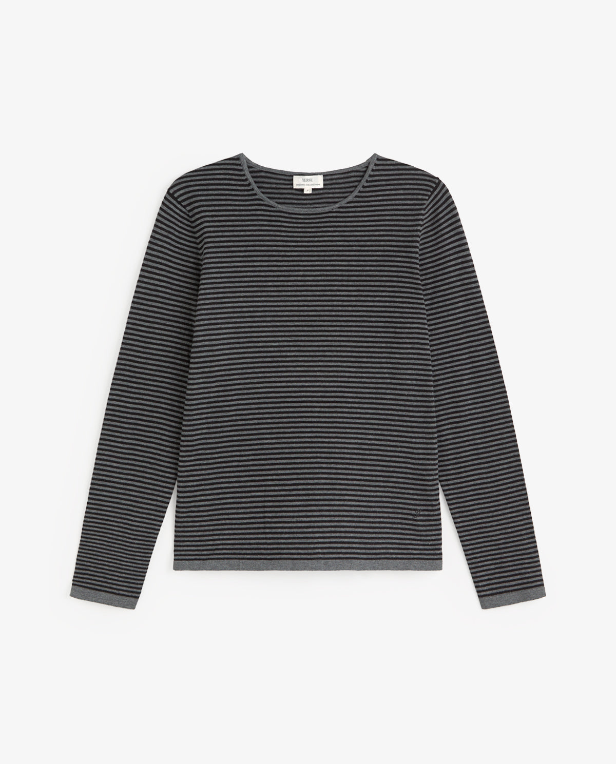 45501-Striped Sweater With Embroidered Logo