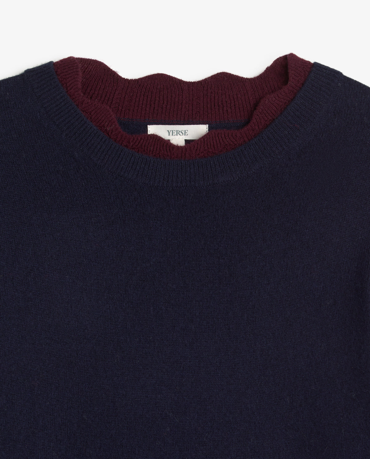 45513-Round-Neck Sweater With Contrast Details