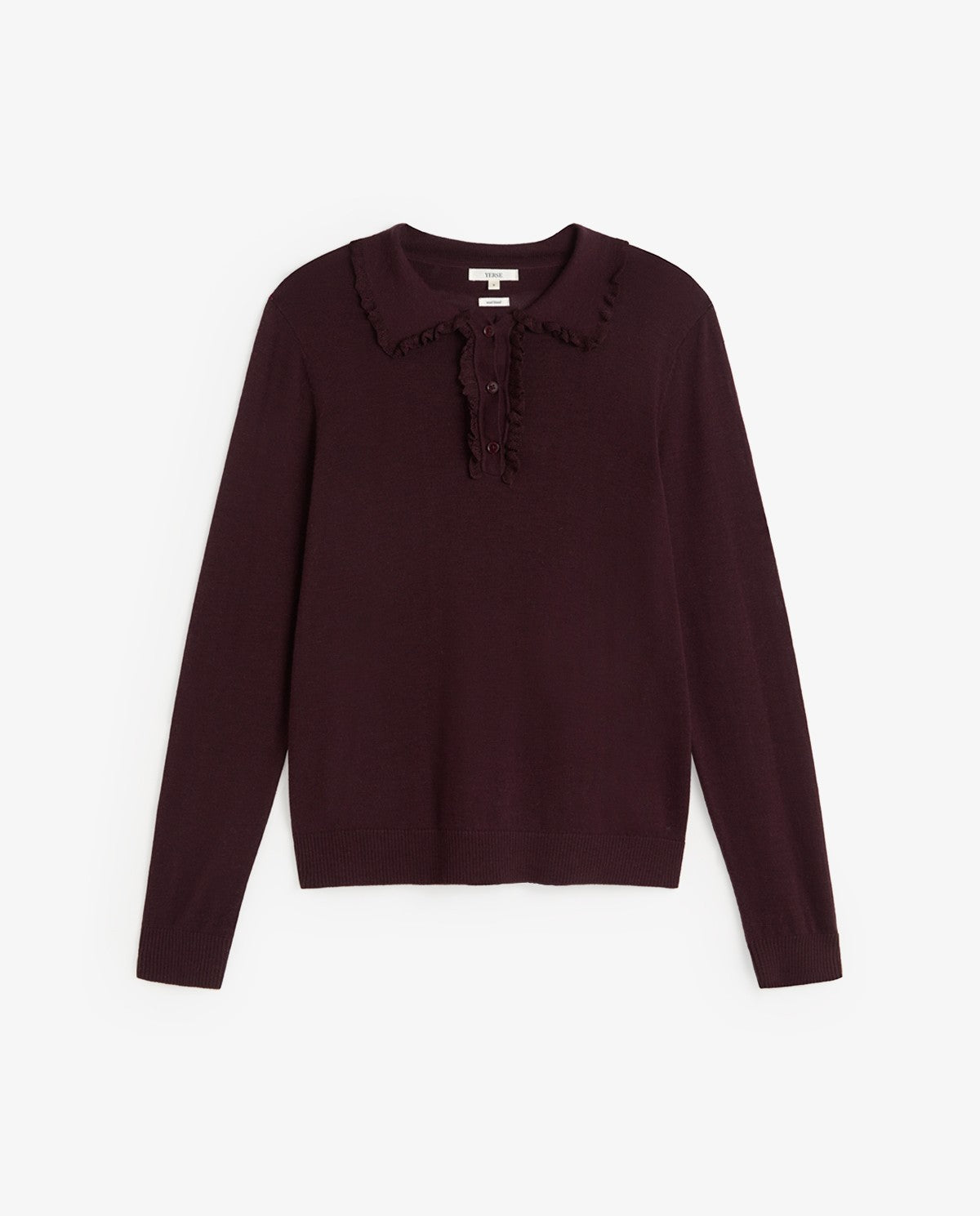 45525-Polo Ruffle Neck Sweater
