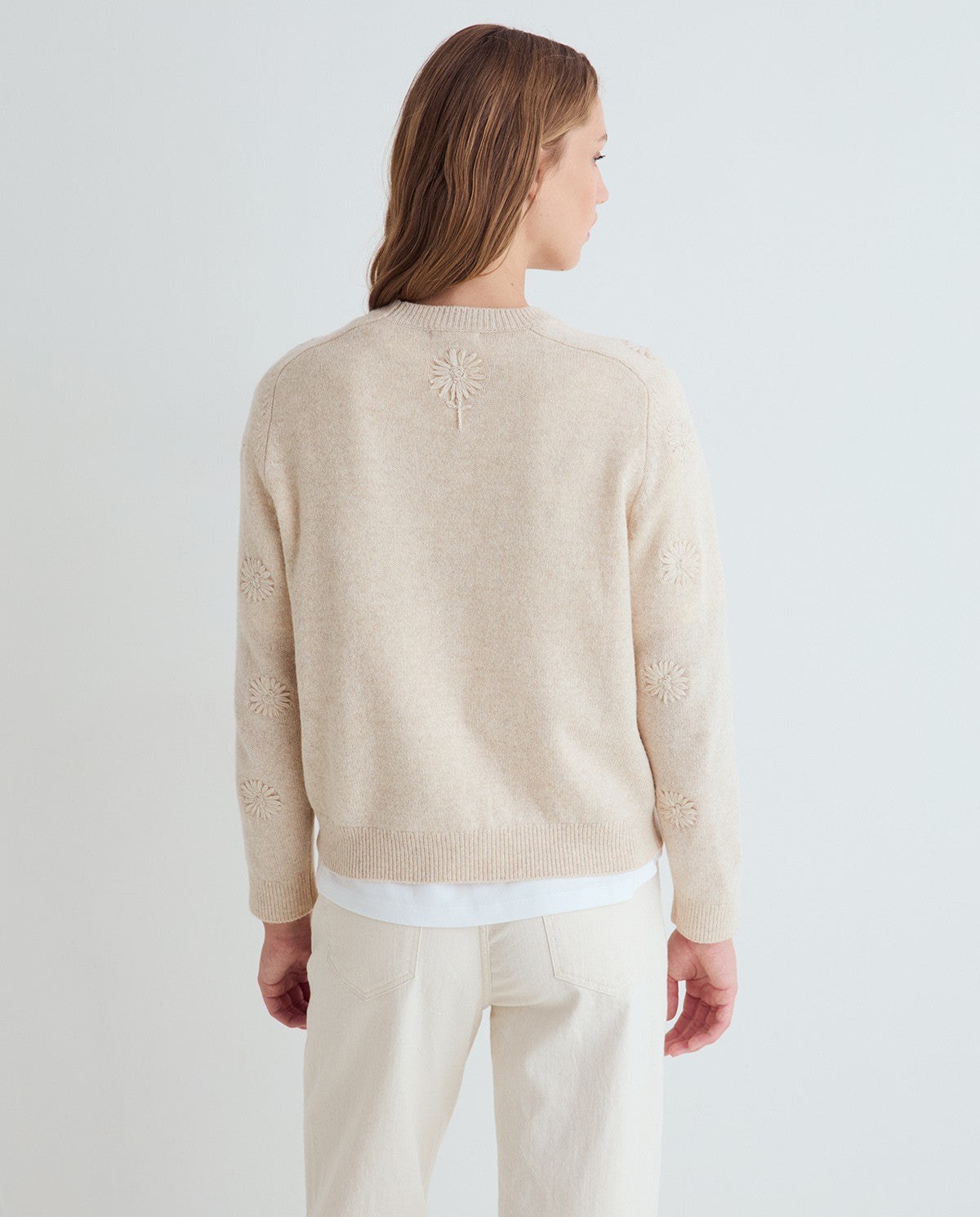 45531-Tone On Tone Embroidered Sweater
