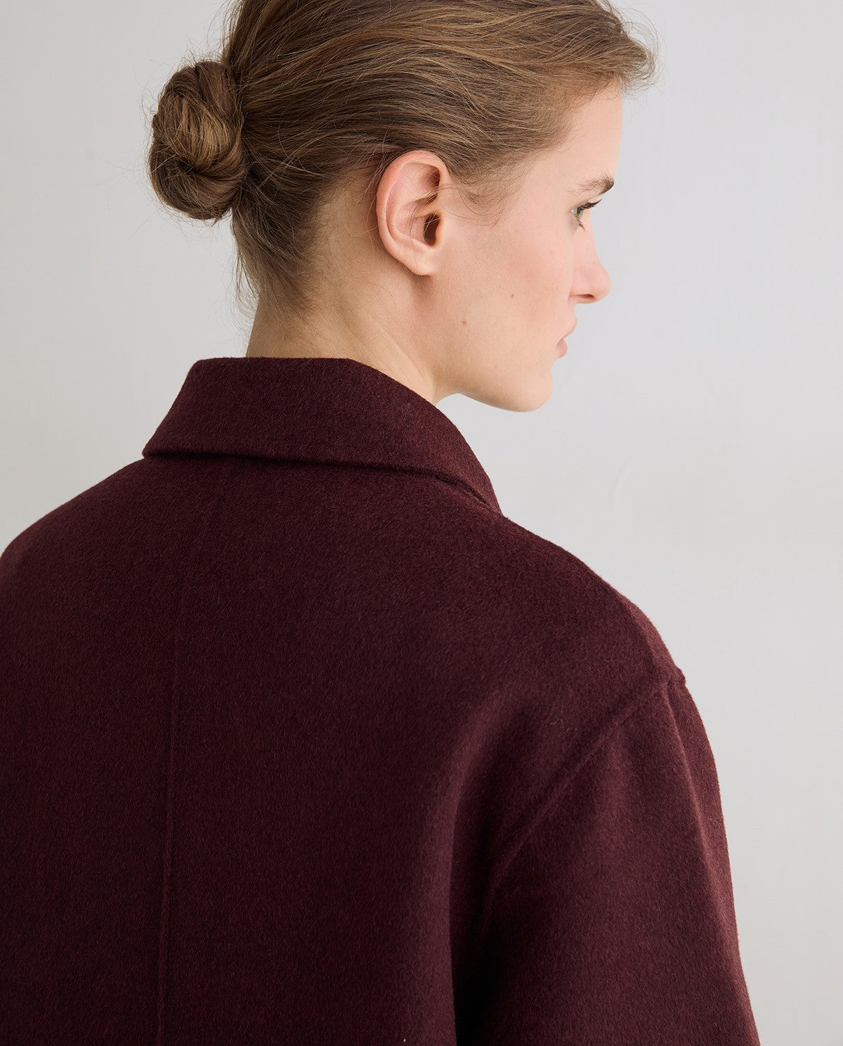 45605-Short Double-Breasted Handmade Coat