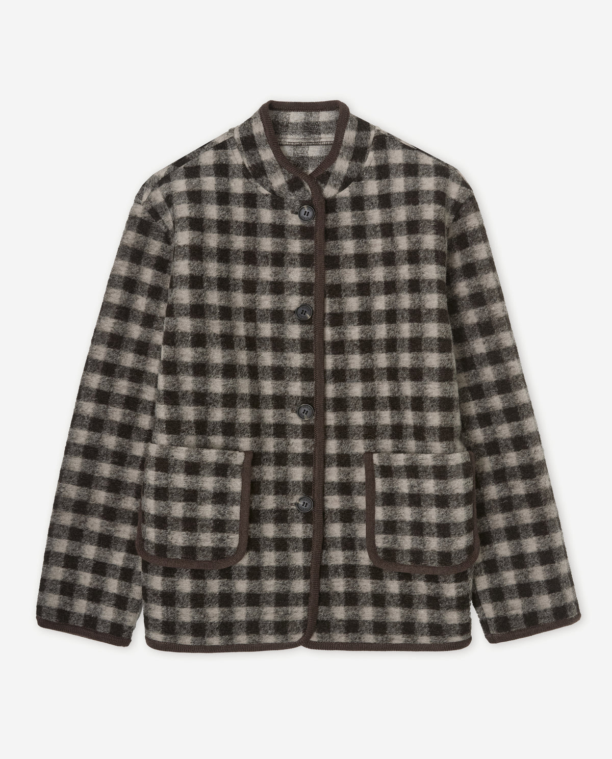 45620-Short Boiled Wool Coat