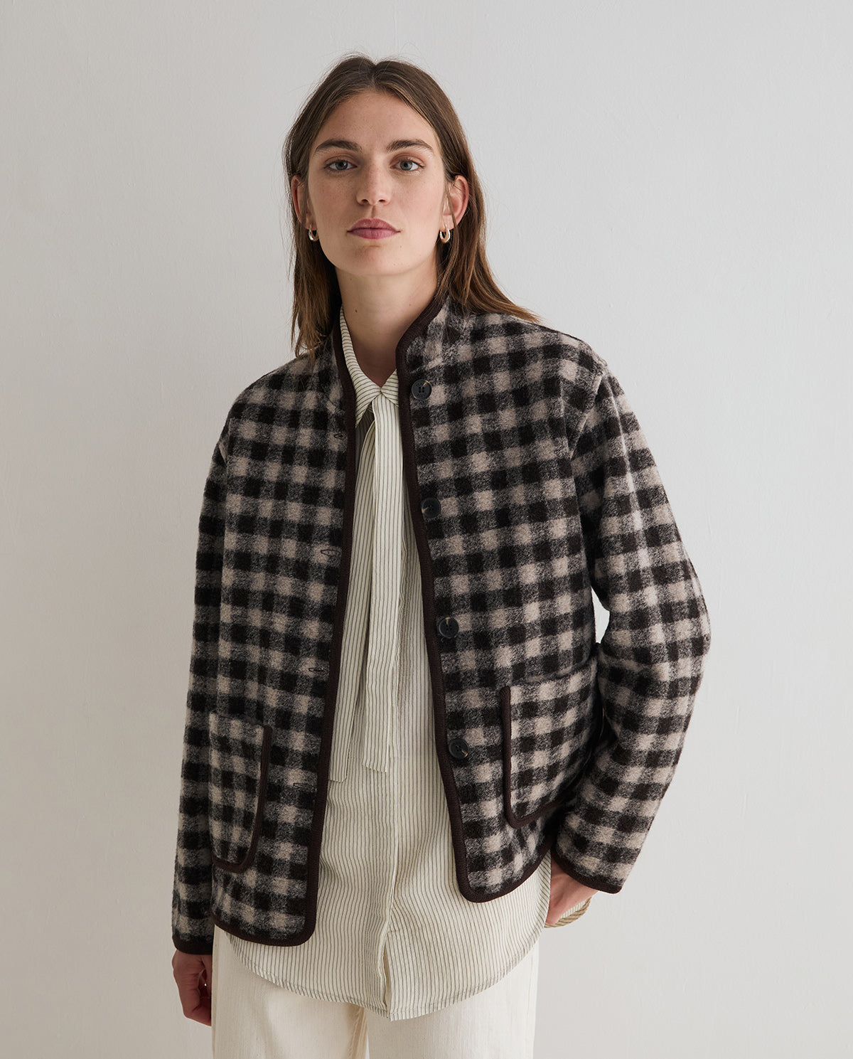 45620-Short Boiled Wool Coat