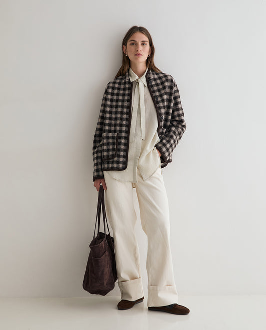45620-Short Boiled Wool Coat