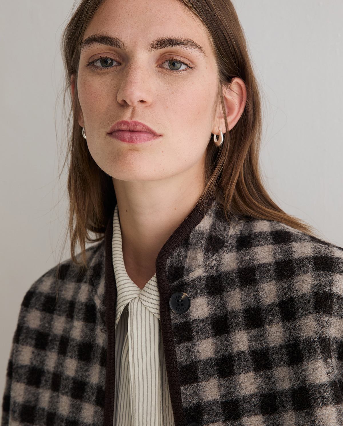 45620-Short Boiled Wool Coat