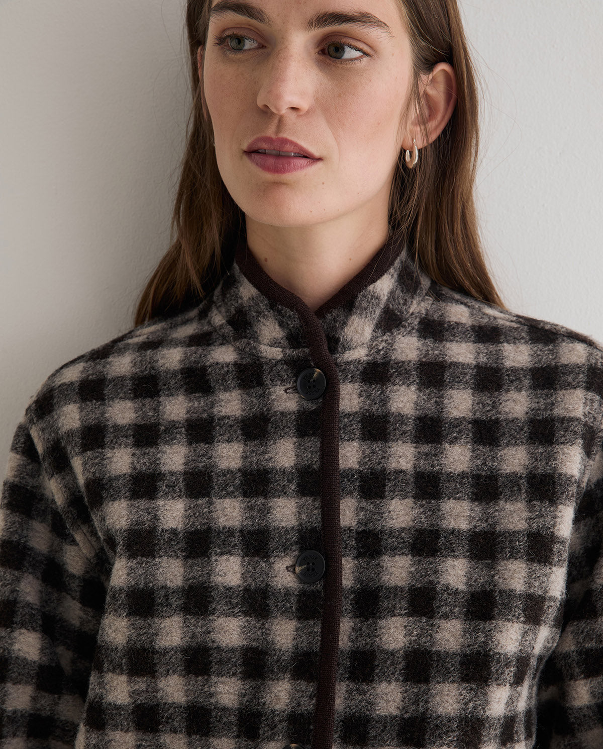 45620-Short Boiled Wool Coat