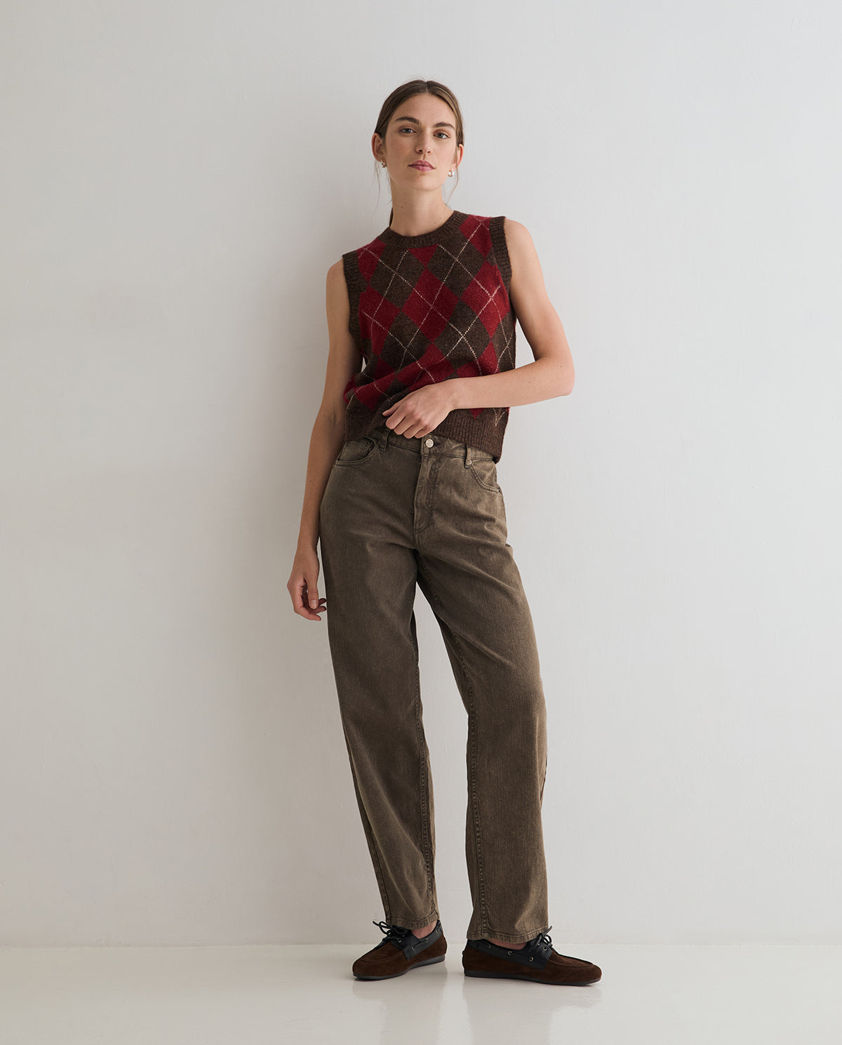 45852-Straight Denim Trousers