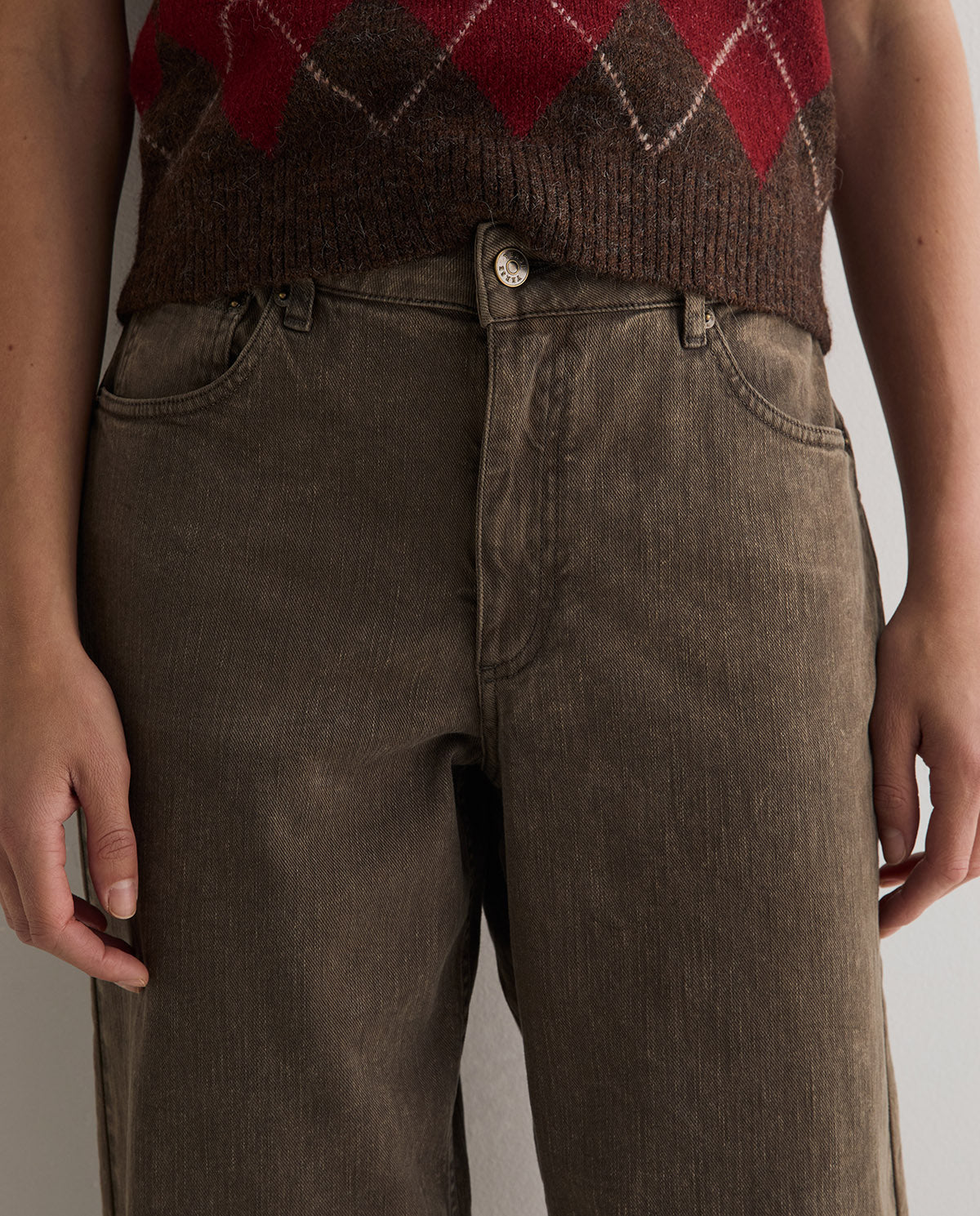 45852-Straight Denim Trousers