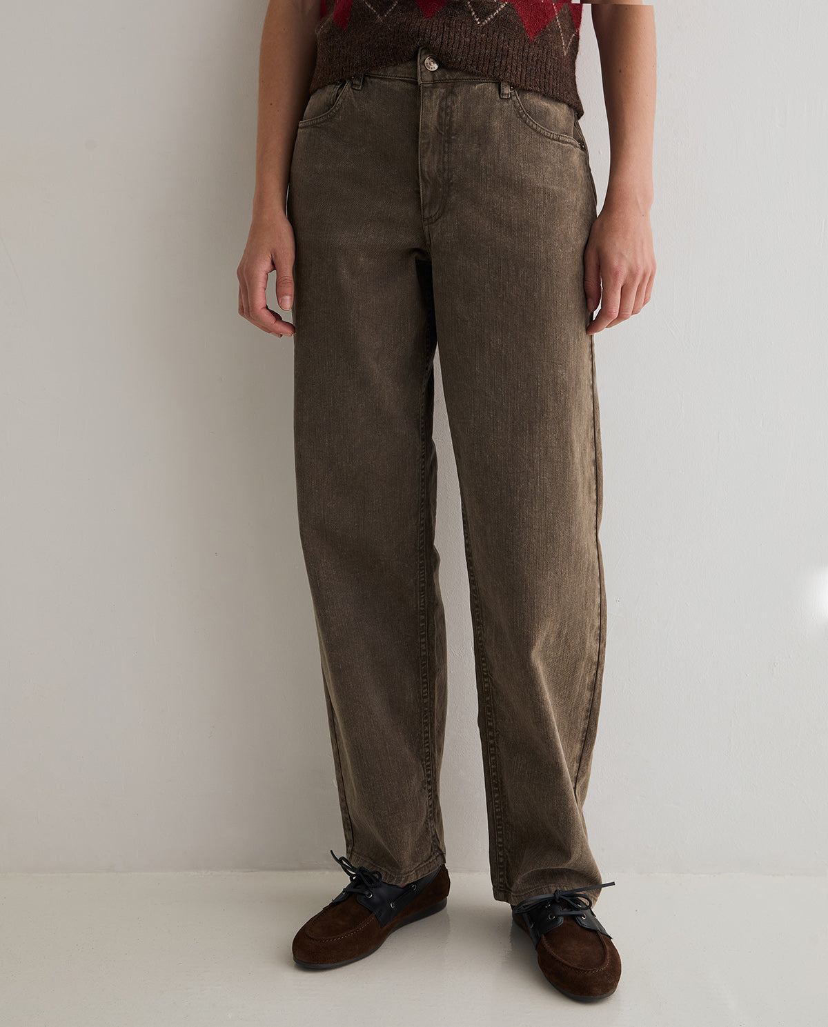 45852-Straight Denim Trousers