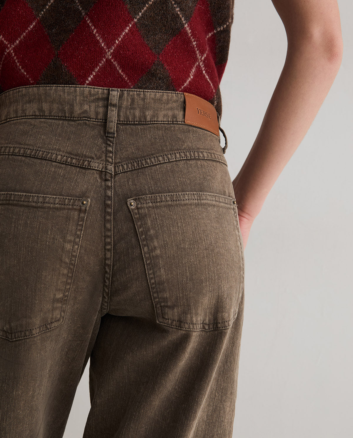 45852-Straight Denim Trousers