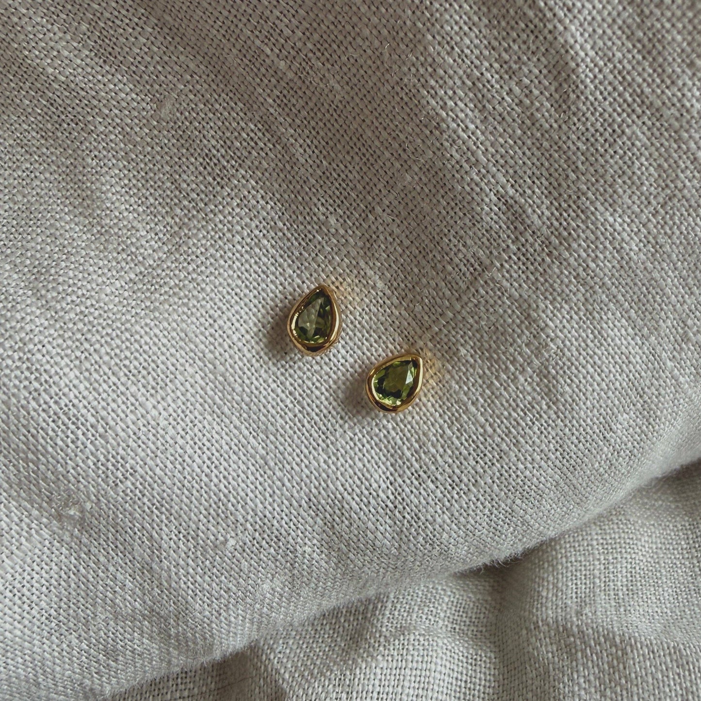 Joy Studs | Peridot & Gold