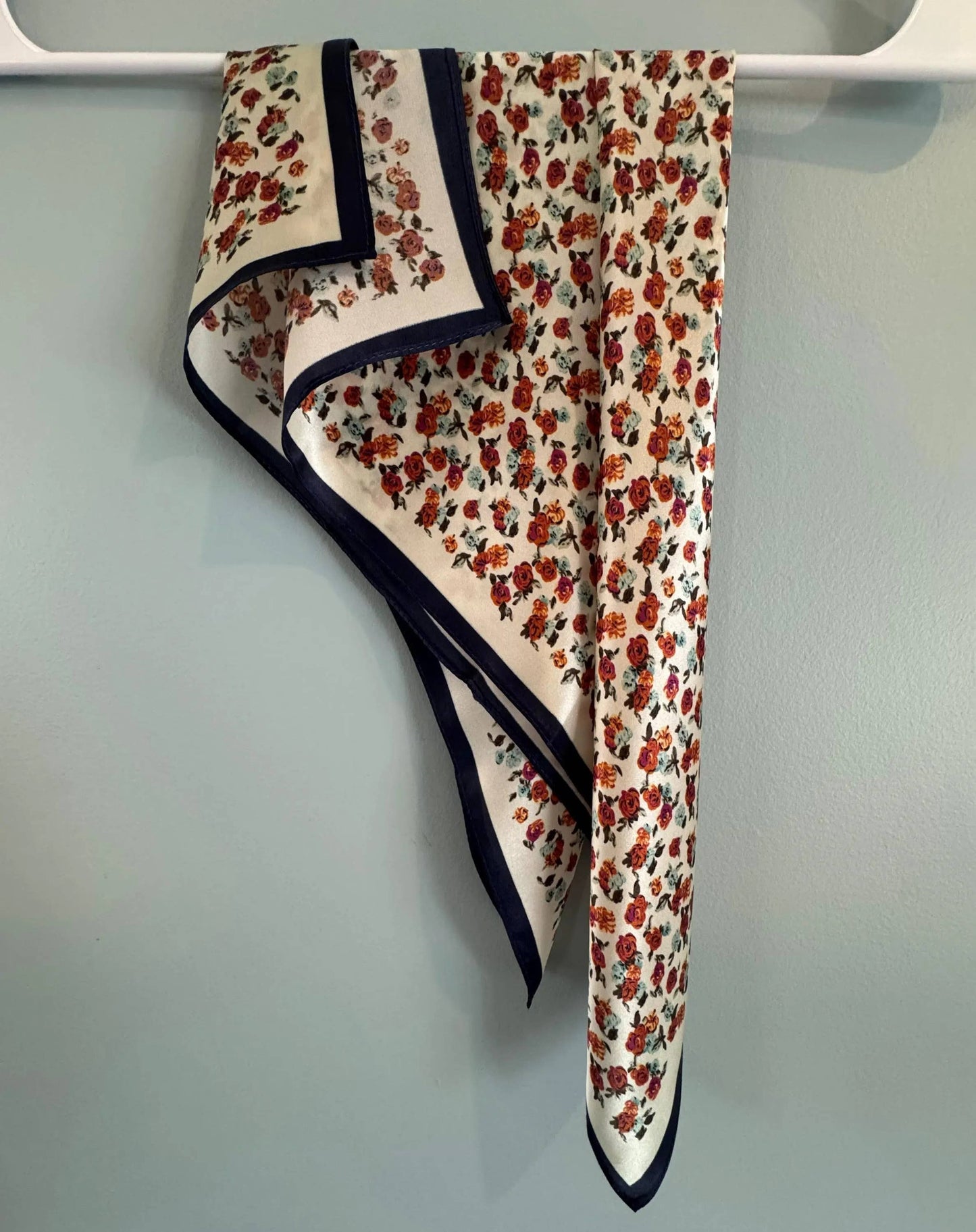 Vintage Rose Silk Scarf | 100% Mulberry Silk