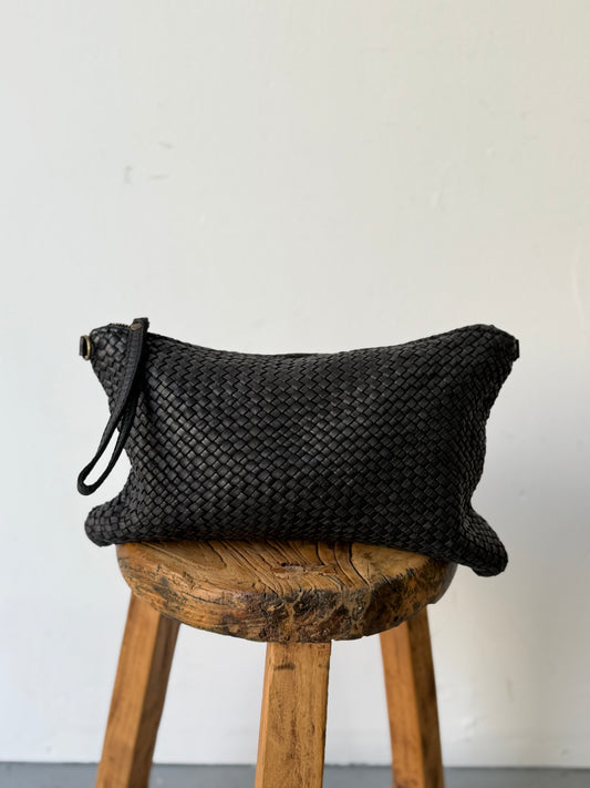 Italian Woven Leather Cluch II