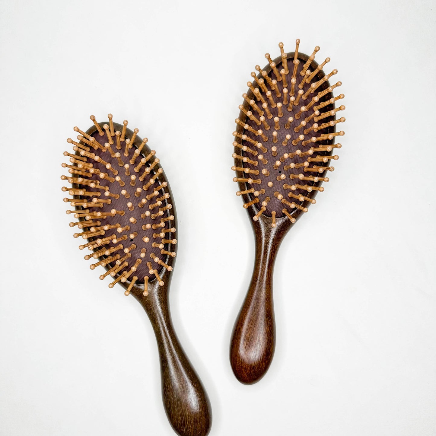 Natural Sandalwood Hair Brush with Bamboo Bristles