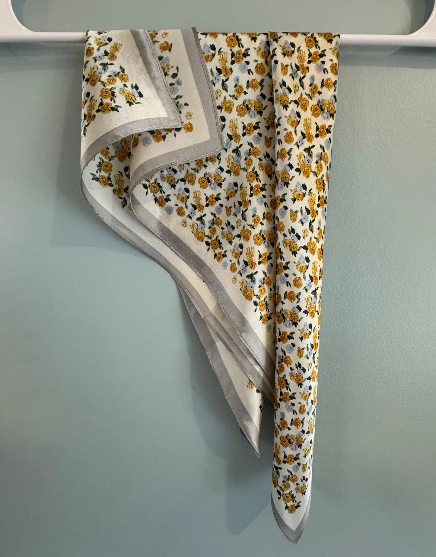 Vintage Rose Silk Scarf | 100% Mulberry Silk